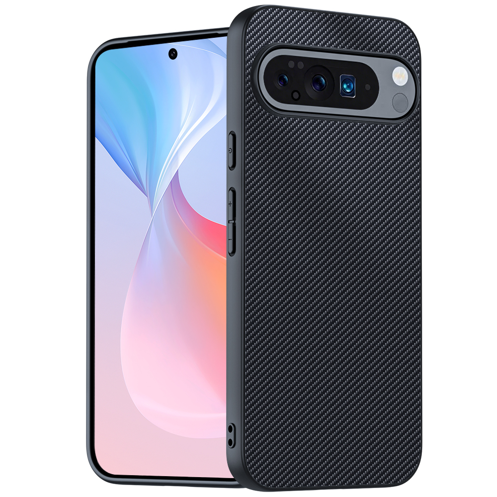 For Google Pixel 10 / Pixel 10 Pro Case Carbon Fiber Texture Ultra Slim PC Phone Cover - Carbon Fiber Black