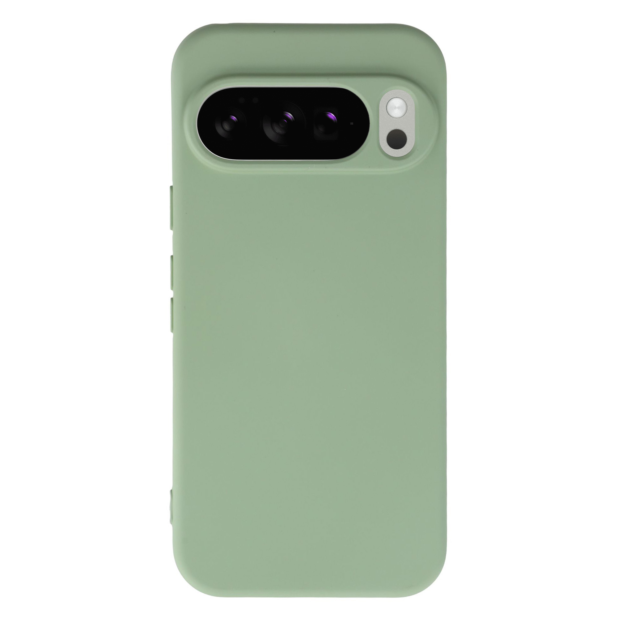 For Google Pixel 10 / Pixel 10 Pro TPU Case Soft Fiber Lining Anti-Scratch Phone Cover - Matcha Green