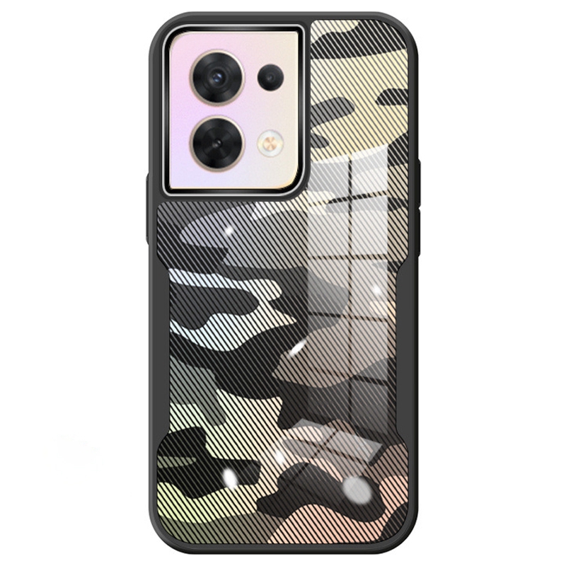 

Rzants Für Oppo Reno8 5G (globale Version) Acryl + TPU -telefonfall Camouflage Muster Metal Lens Frames Schutzabdeckung, Oppo Reno8 5G (Global Version)