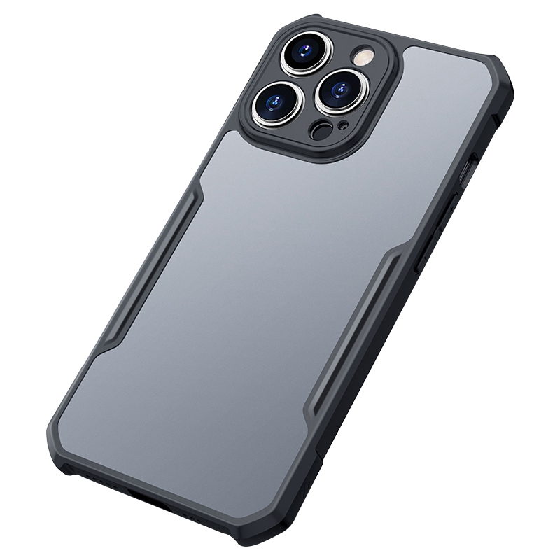 

XUNDD Phone Protective Case for iPhone 14 Pro, Skin-touch Feeling Acrylic + TPU Drop-proof Back Cover - Black, iPhone 14 Pro