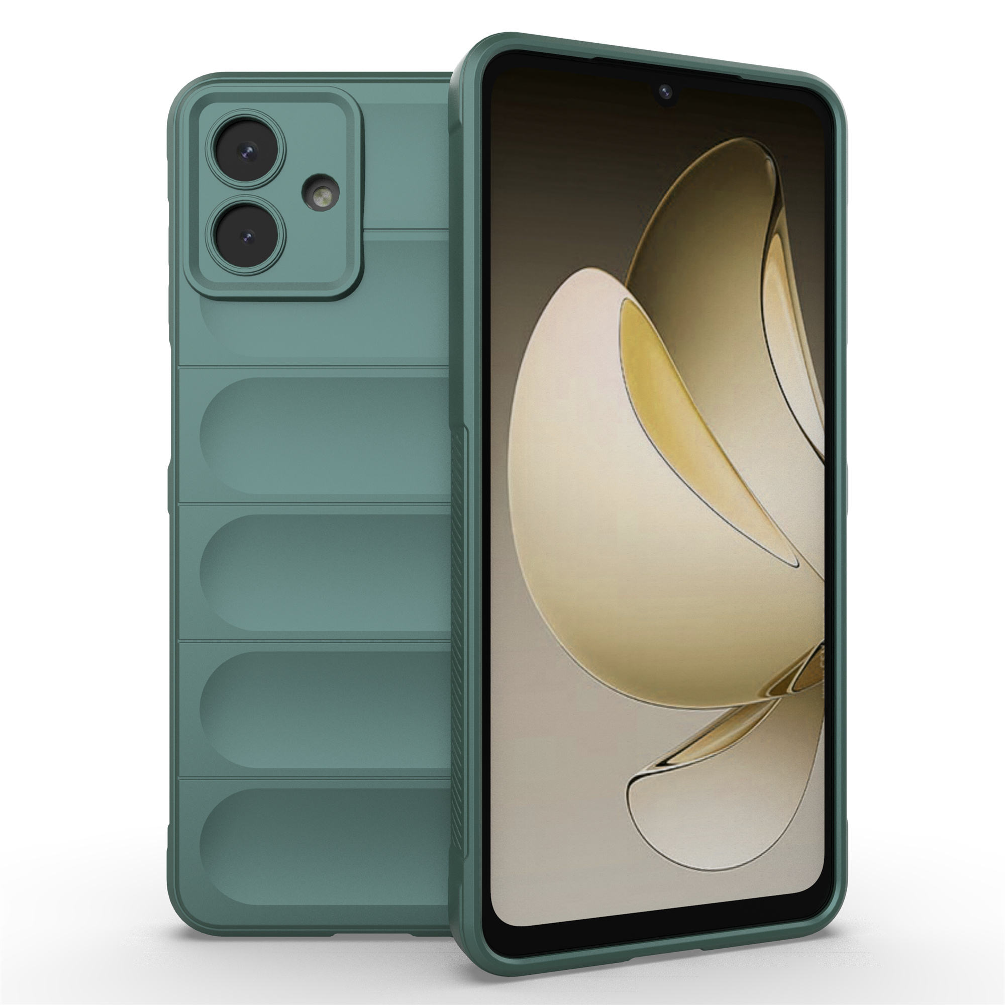 For Samsung Galaxy A07 5G / A07 4G Case Anti-Drop Soft TPU Rugged Phone Back Cover - Green