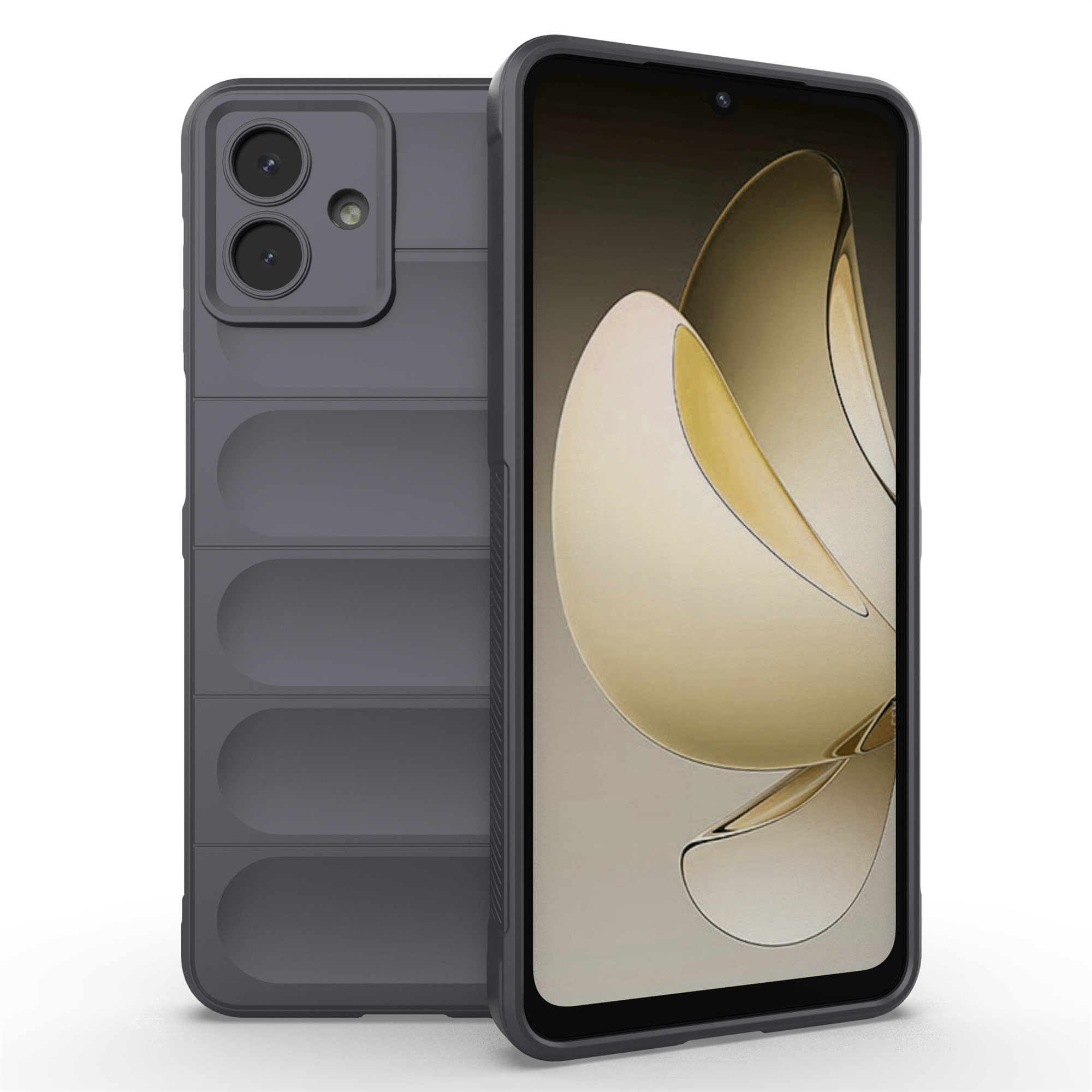For Samsung Galaxy A07 5G / A07 4G Case Anti-Drop Soft TPU Rugged Phone Back Cover - Dark Grey