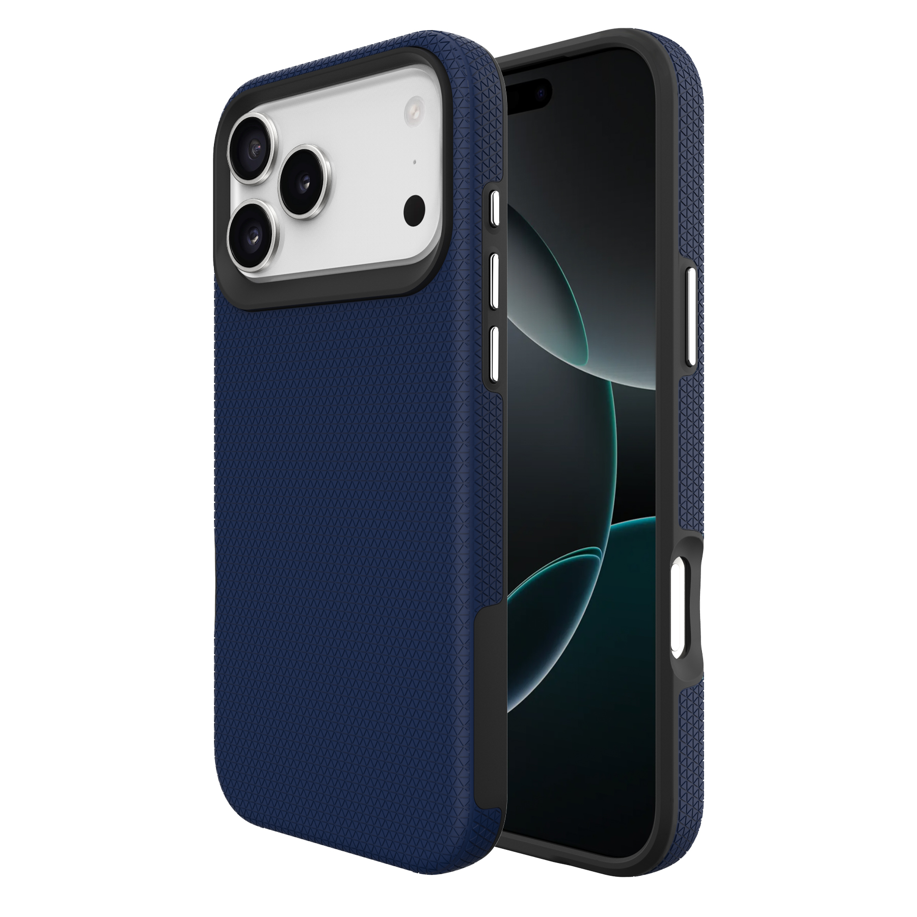 For iPhone 17 Pro Case Compatible with MagSafe Protective TPU + PC Phone Cover - Navy Blue