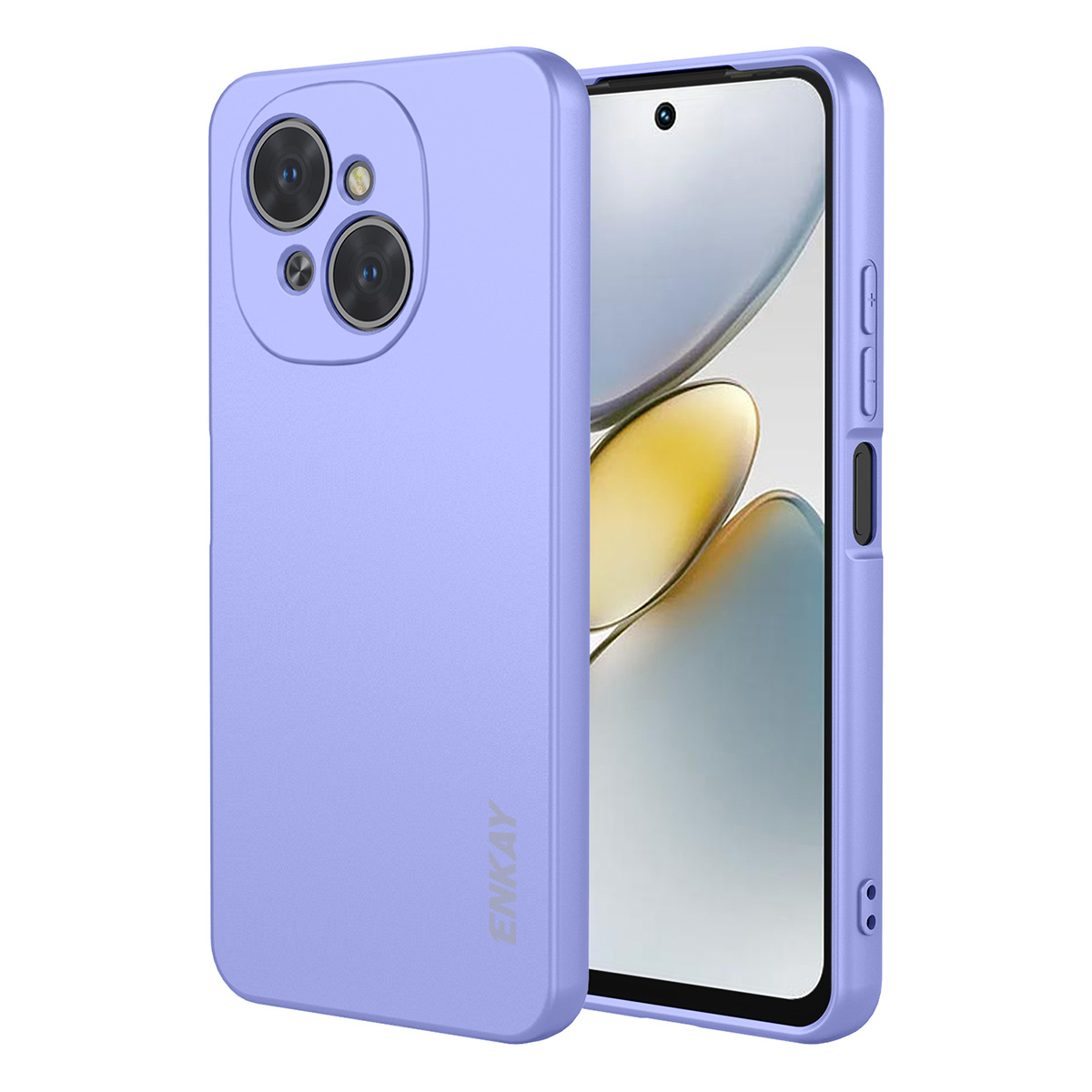 ENKAY HAT PRINCE For TECNO Pop 9 4G / TECNO Spark Go 1 Silicone Case   Straight Edge Cell Phone Back Cover - Purple