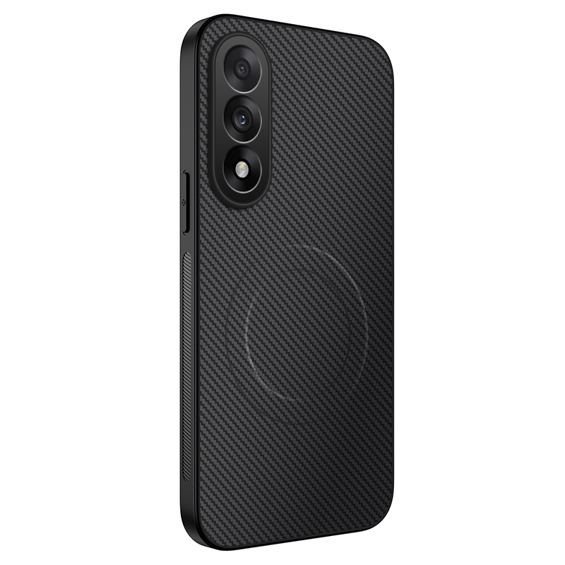 WANLONFENG For OnePlus Ace 5 Ultra 5G / OnePlus Nord 5 5G Magnetic Case  TQ Series Carbon Fiber Texture PC TPU Phone Cover - Black