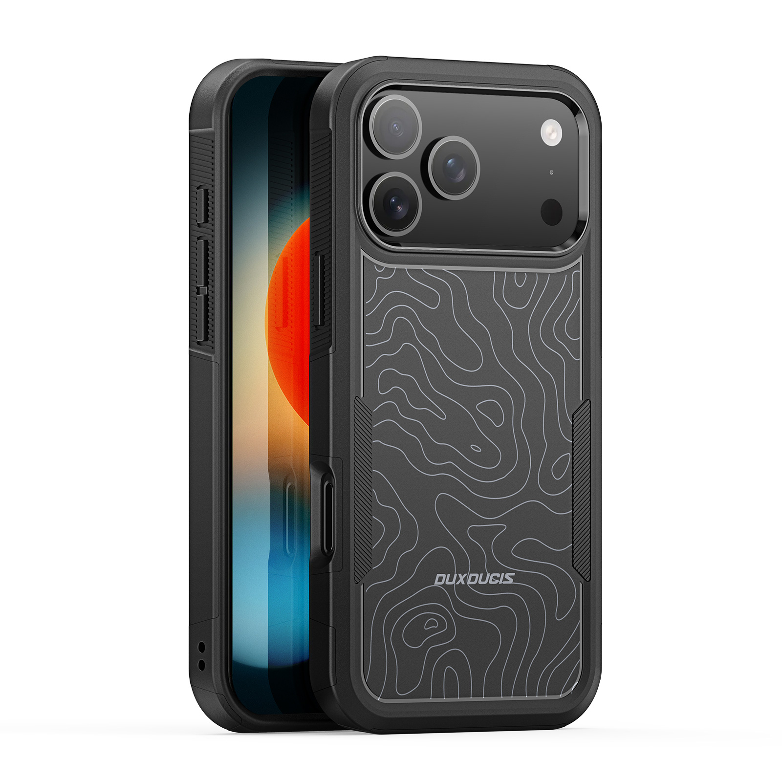 DUX DUCIS For iPhone 17 Pro Magnetic Case  SHLD Series 10FT Drop Protection PC + TPU Phone Cover - Contour?Pattern