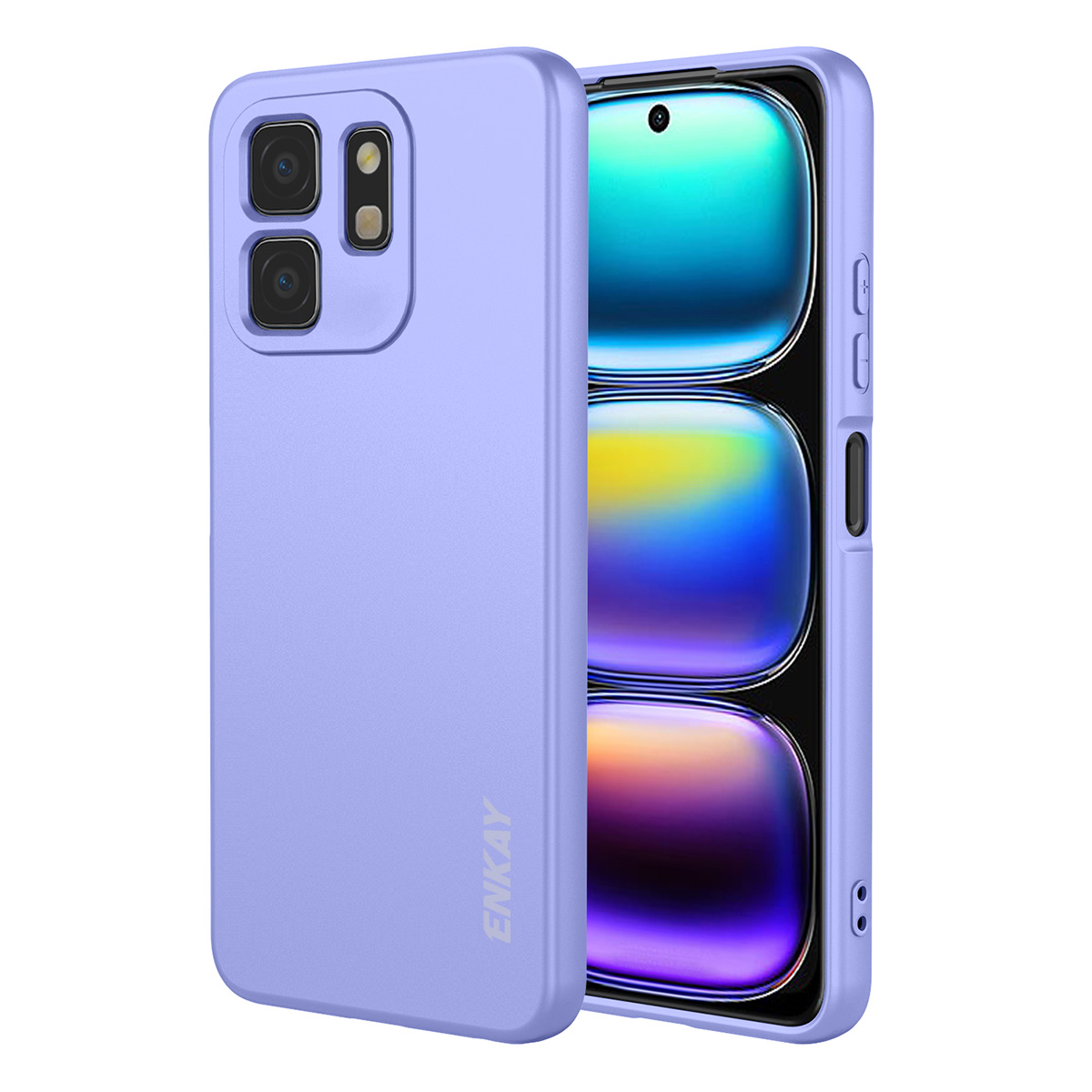 ENKAY HAT PRINCE For Infinix Smart 9 4G / Infinix Smart 9 HD 4G / Infinix Hot 50i 4G Silicone Case   Straight Edge Cell Phone Back Cover - Purple