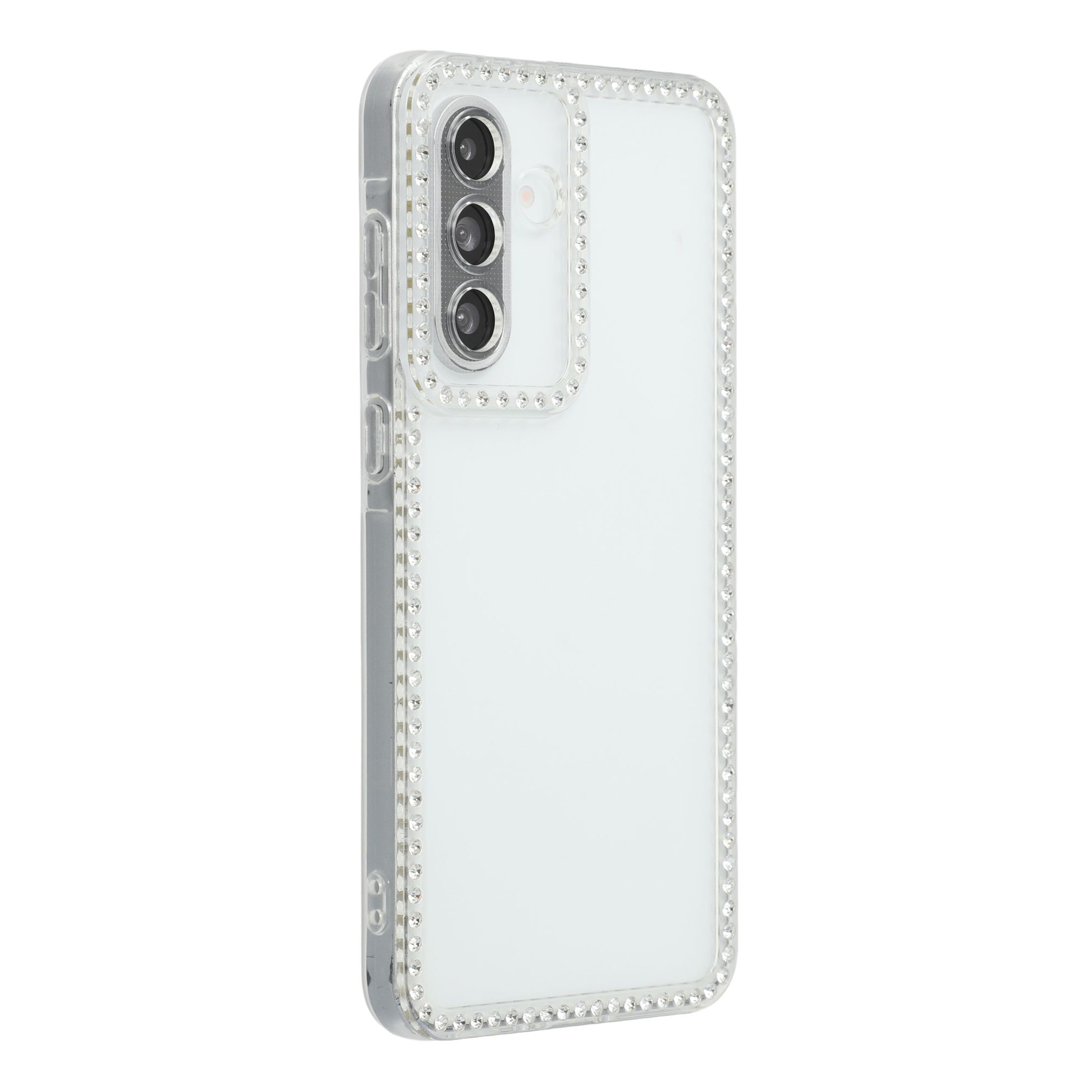 For Samsung Galaxy A26 5G TPU Case Rhinestone Decor Clear Phone Back Cover, Precise Cutout