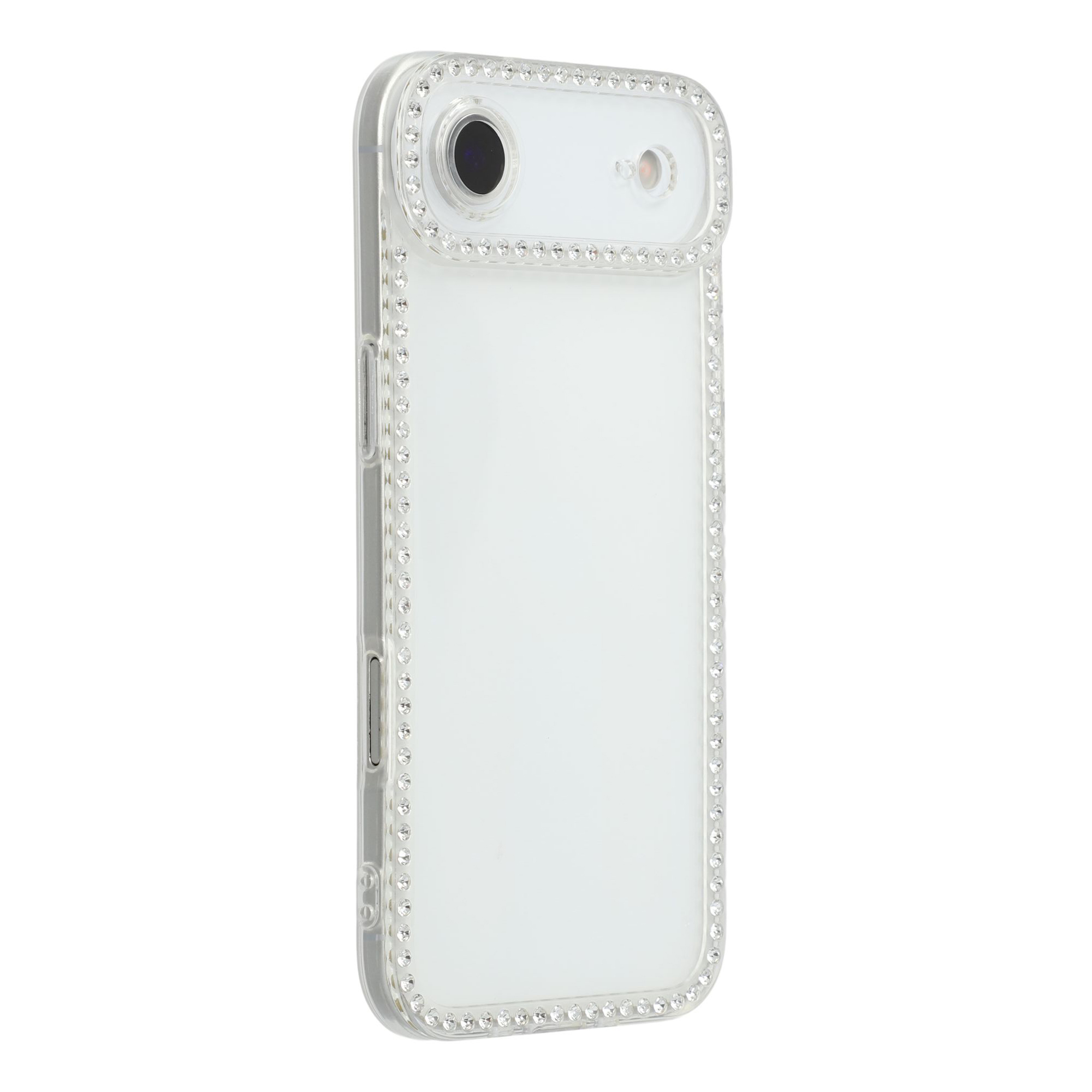 For iPhone Air TPU Case Rhinestone Decor Clear Phone Back Cover, Precise Cutout