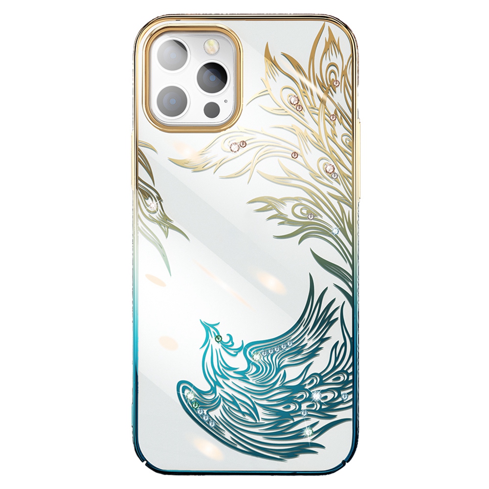 

KINGXBAR Phoenix Series for iPhone 14 Pro Max Electroplating Laser Carving Phone Case Hard PC Rhinestone Decor Phone Protector - Soar Up, iPhone 14 Pro Max