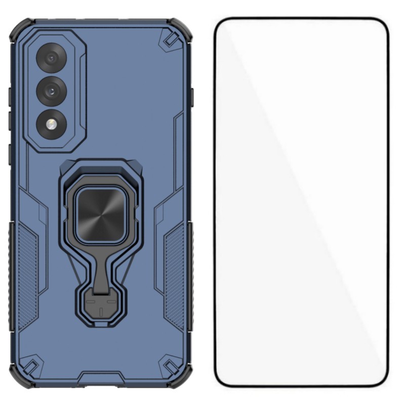WANLONFENG For OnePlus Ace 5 Ultra 5G / OnePlus Nord 5 5G Phone Case  PC TPU Back Cover Kickstand with Tempered Glass - Blue