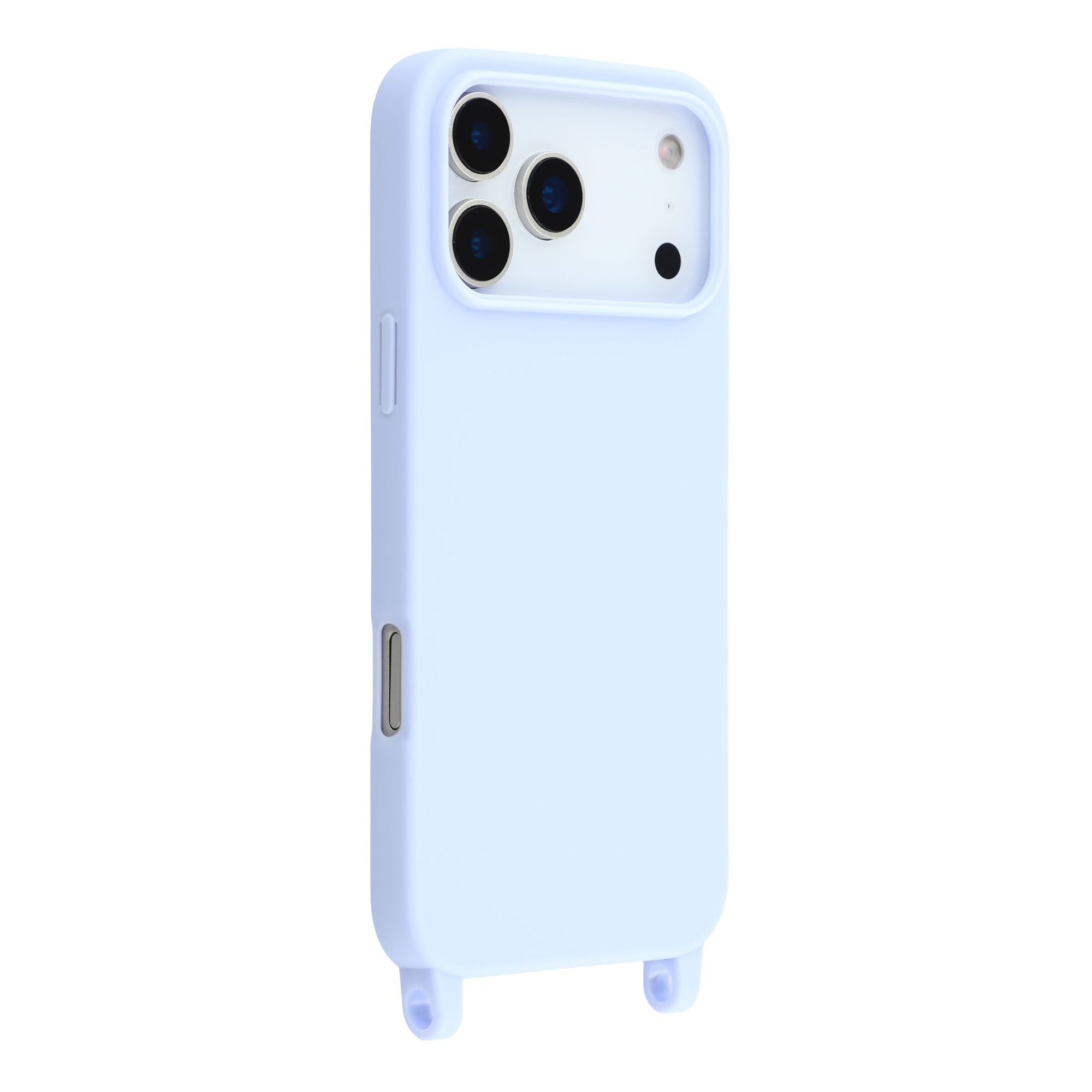 For iPhone 17 Pro Max Case Soft TPU Protective Phone Cover with Lanyard Holes - Light Purple