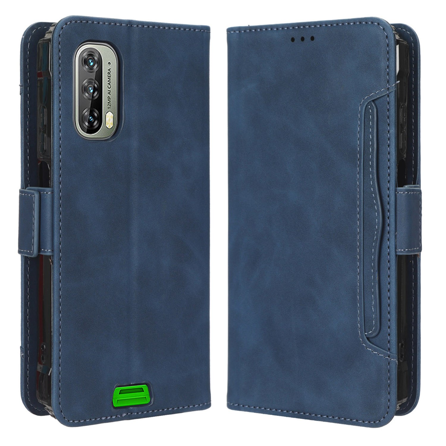 

Für Blackview Bv7100 4G PU Leder Flip Wallet Wallet Hülle Magnetische Verschlussständer Mehrere Kartensteckplätze Volles Schutz Telefonabdeckung - Blau, Blackview BV7100 4G