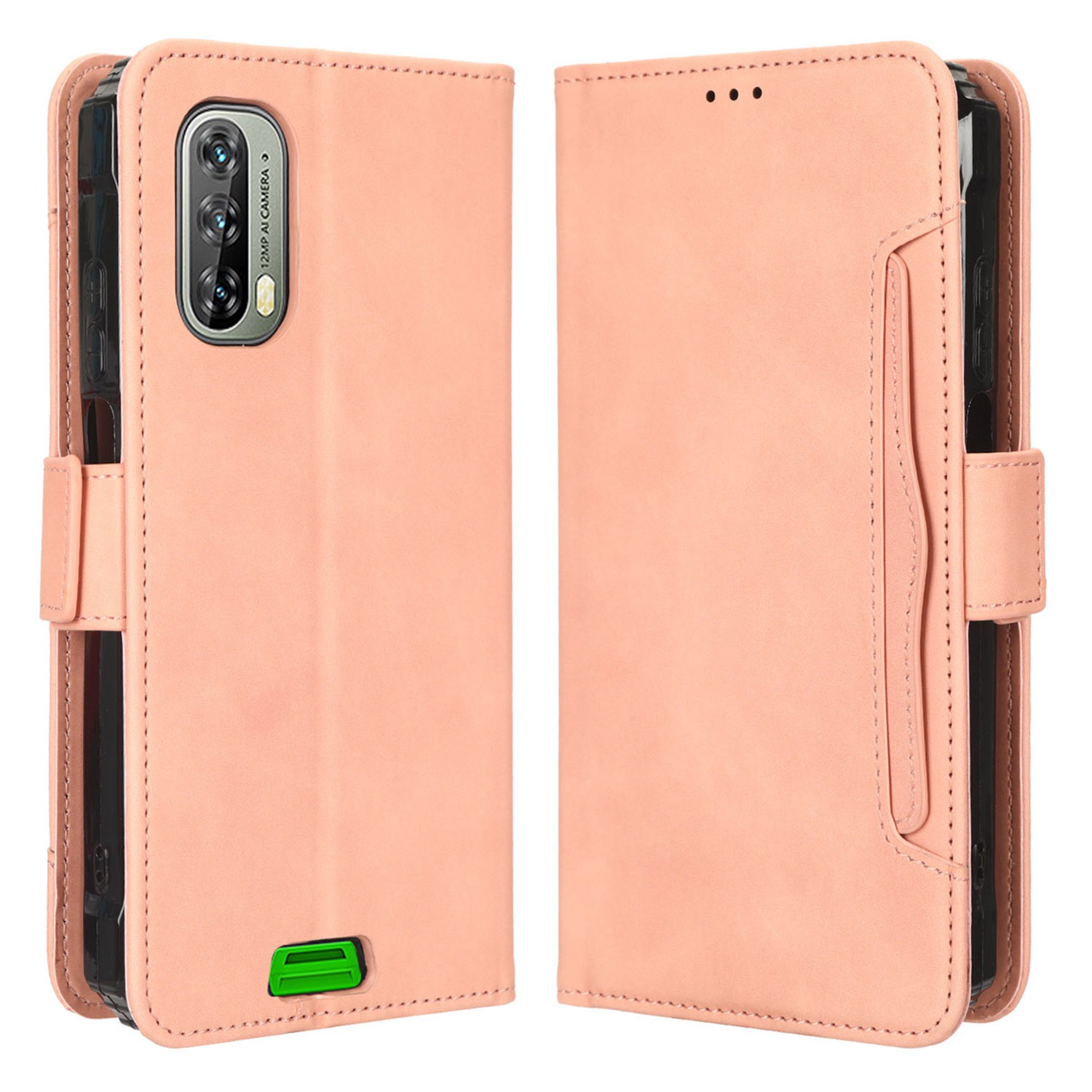 

Für Blackview Bv7100 4G PU Leder Flip Wallet Wallet Hülle Magnetische Verschlussständer Mehrere Kartensteckplätze Volles Schutz Telefonabdeckung - Rosa, Blackview BV7100 4G