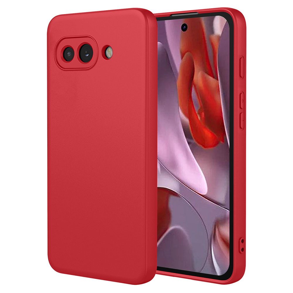 For Google Pixel 9a Case Soft TPU Shockproof Protective Phone Cover - Red
