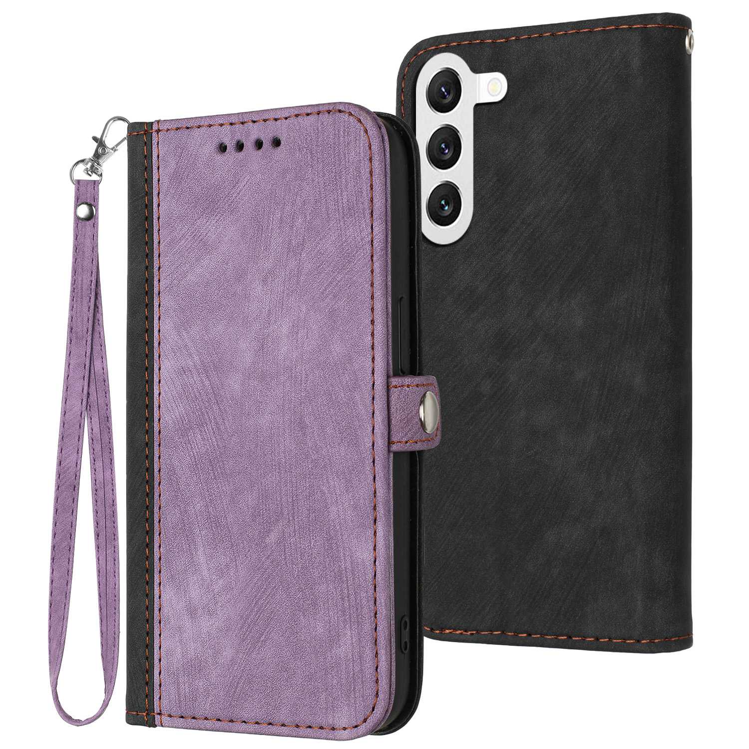 

Для Samsung Galaxy S23 YX0020 Anti-Scratch PU Leather+case Case Dual Magnetic Clasp Swep Show - Светло-фиолетовый, Galaxy S23