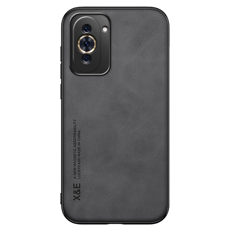 

x & e Für Huawei Nova 10 4G PU Lederbeschichtete Tpu+pc-schutzabdeckung Haut-touch-telefon Anti-drop - Dunkelgrau, Huawei nova 10 4G
