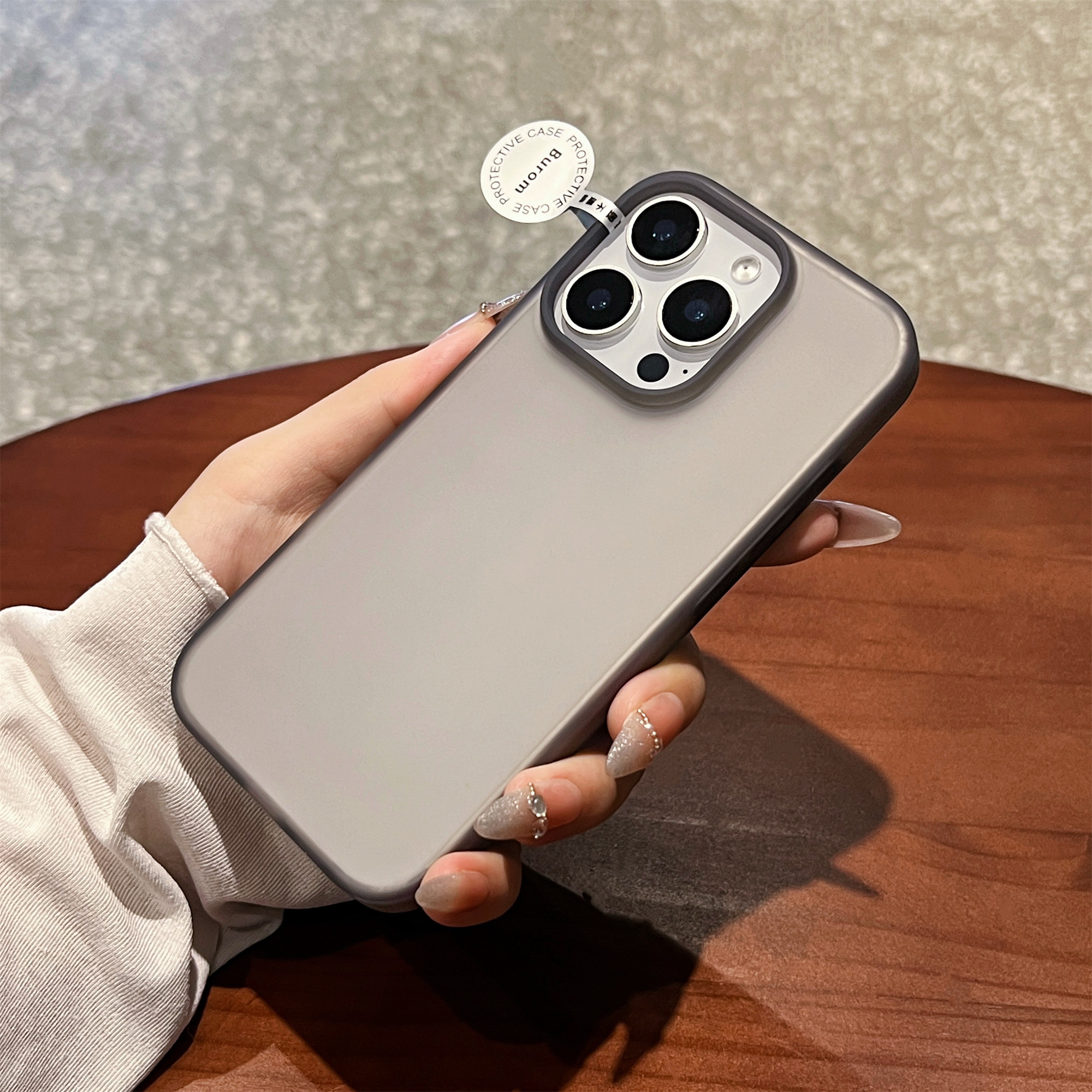 For iPhone 14 Pro Case Heat Dissipation Ice-Transparent Liquid Silicone + PC Phone Cover - Grey