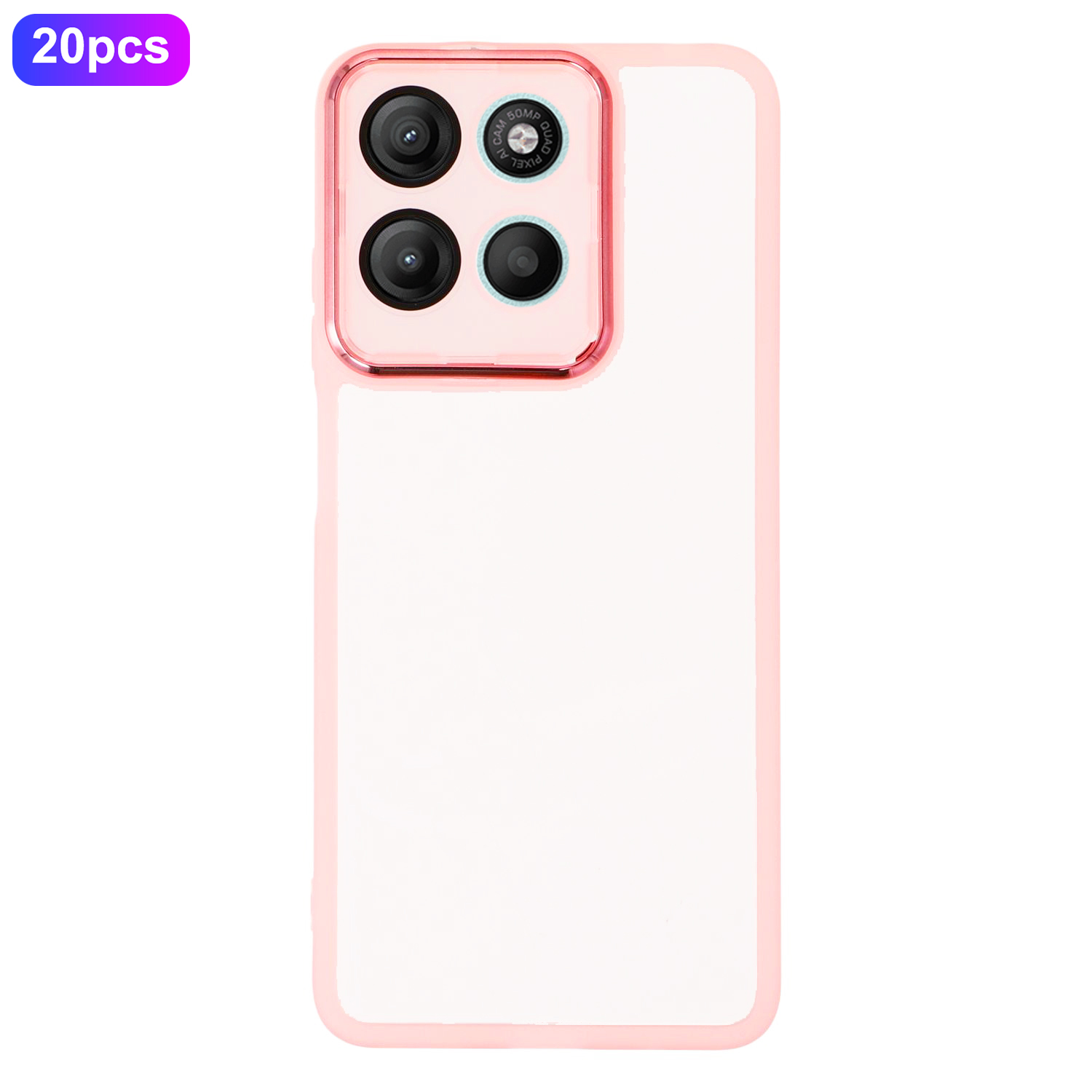 Bulk Purchasing 20Pcs For Motorola Moto G17 Power 4G / G17 4G / G15 4G / G15 Power 4G Case Electroplated Camera Frame TPU Phone Cover Precise Cutouts 