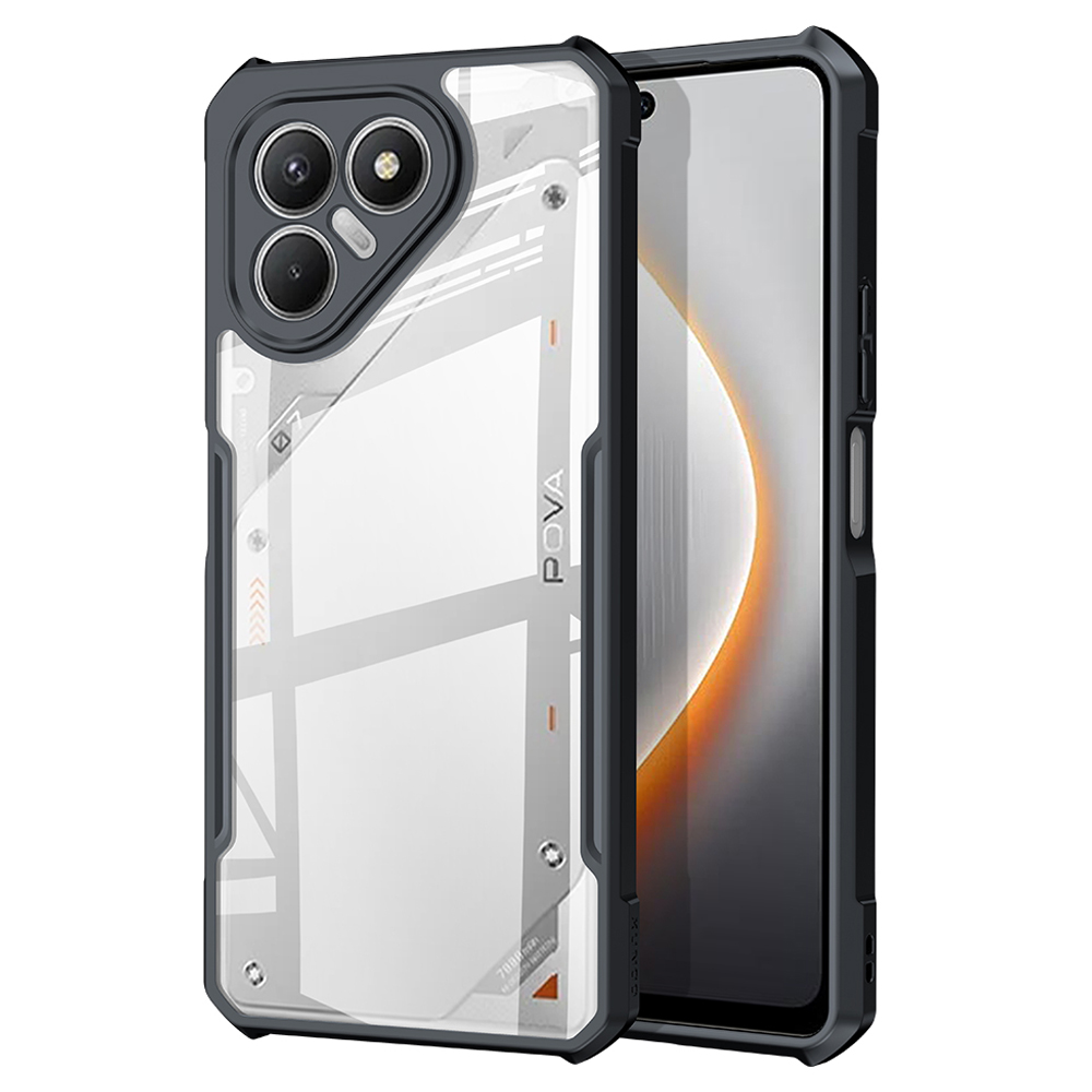XUNDD For TECNO Pova 7 4G Case Dropproof TPU + Acrylic Clear Back Phone Cover