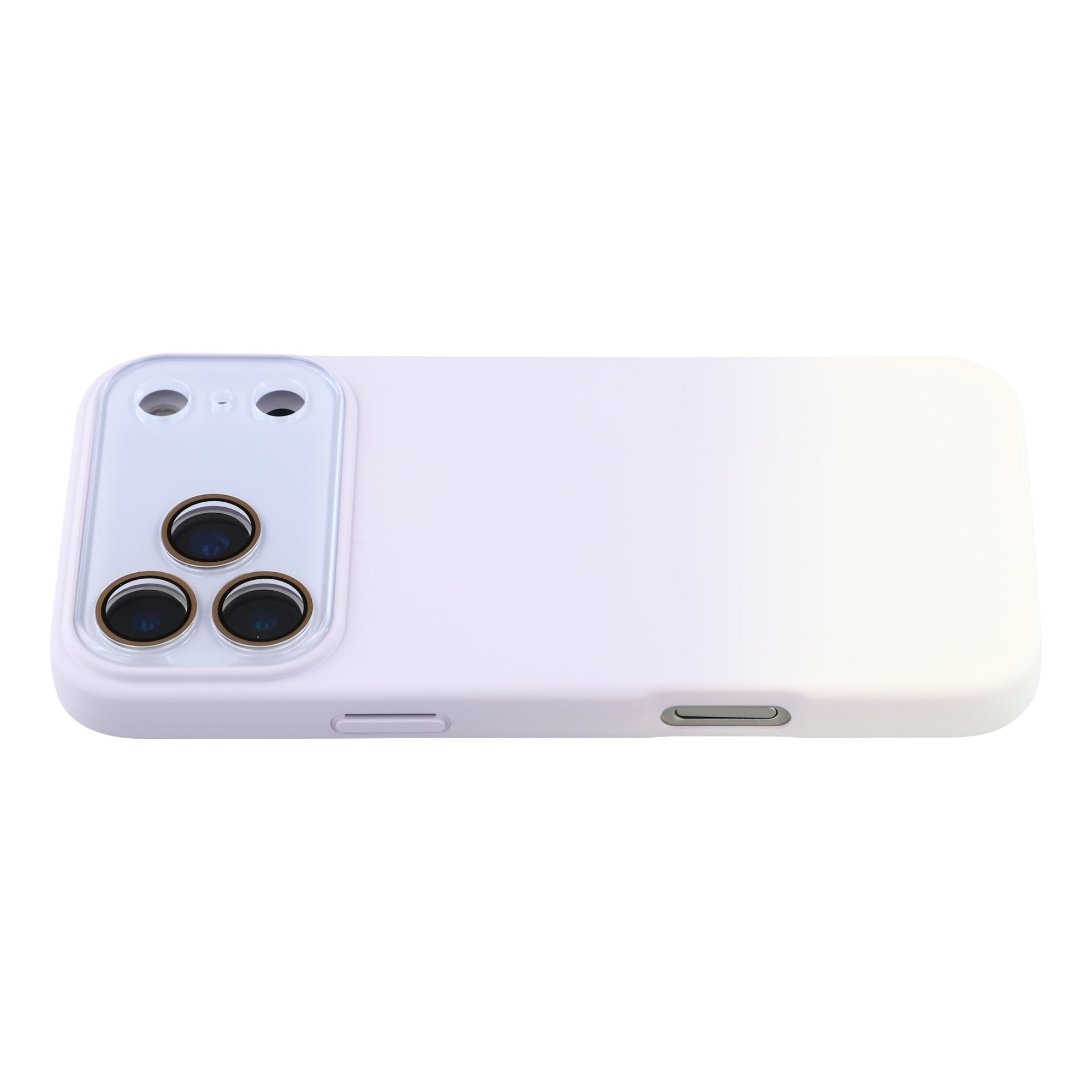 For iPhone 17 Pro Case Dual-Color Gradient TPU + Fiber Lining Phone Cover with Lens Protector - Purple Gradient