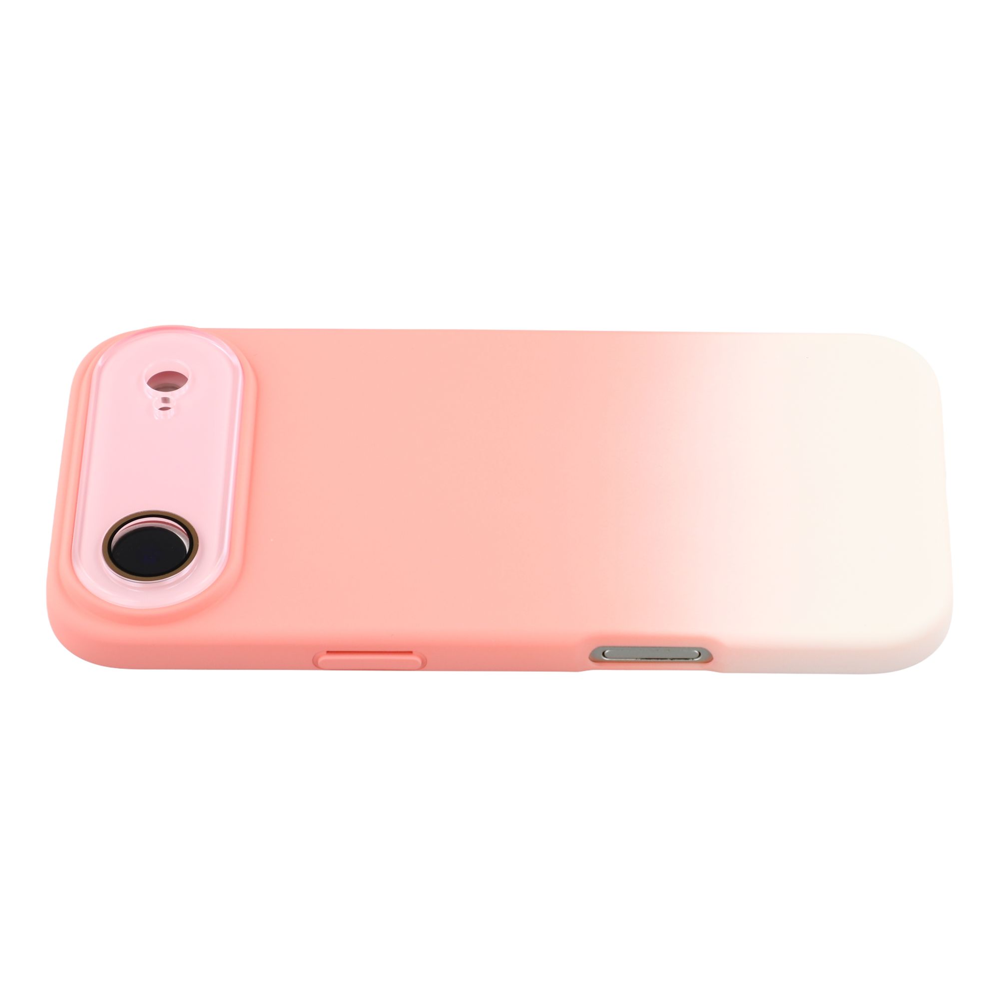 For iPhone Air Case Dual-Color Gradient TPU + Fiber Lining Phone Cover with Lens Protector - Orange Gradient