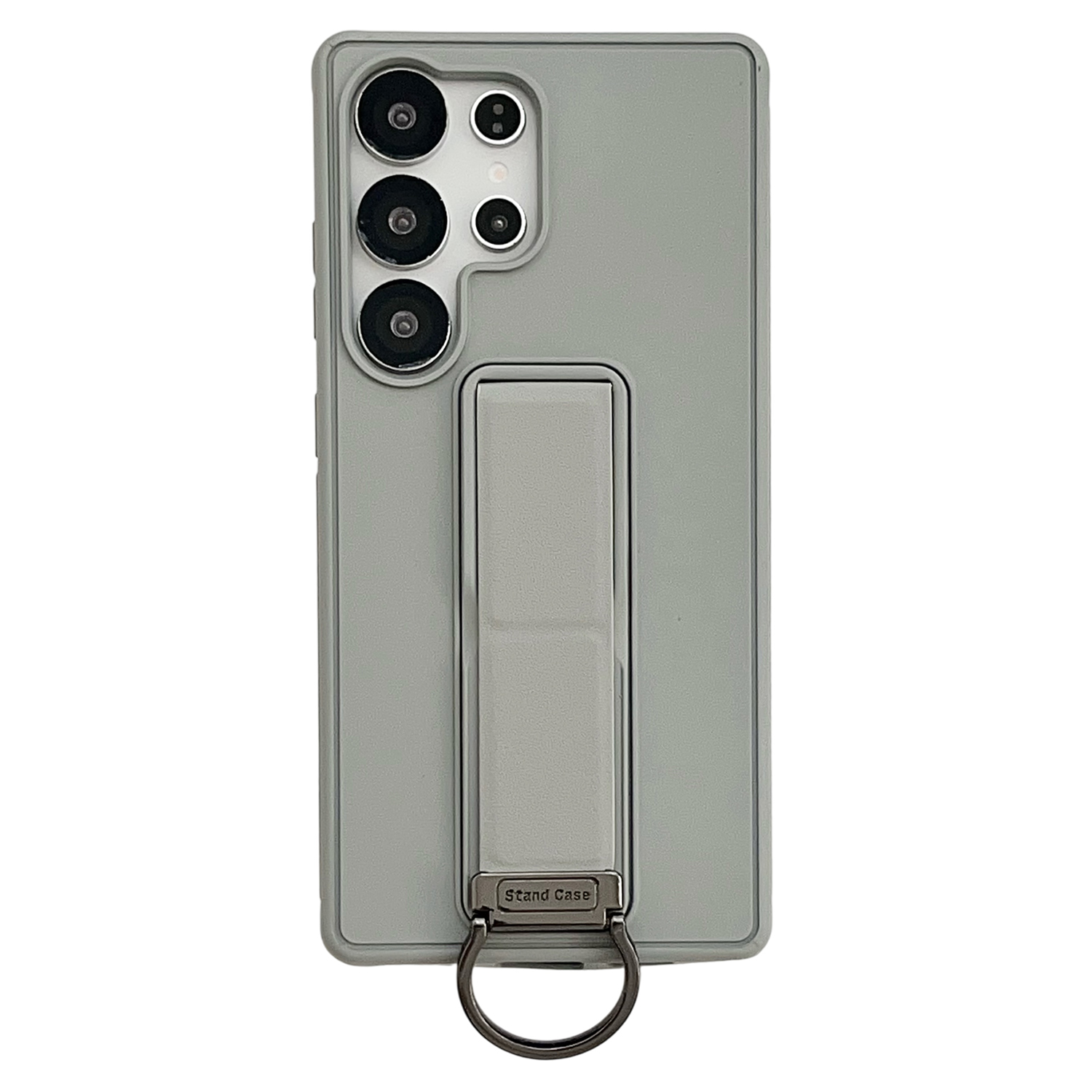 For Samsung Galaxy S25 Ultra Case with Kickstand / D-Ring Holder TPU PC Phone Back Cover - Grey
