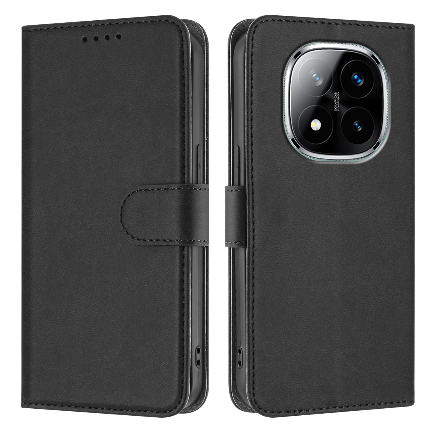 For Xiaomi Redmi Note 14 Pro 5G / Xiaomi Redmi Note 14 Pro 4G / Xiaomi Poco X7 5G / Xiaomi Redmi Note 14 Pro+ 5G Leather Case Solid Color Phone Cover 