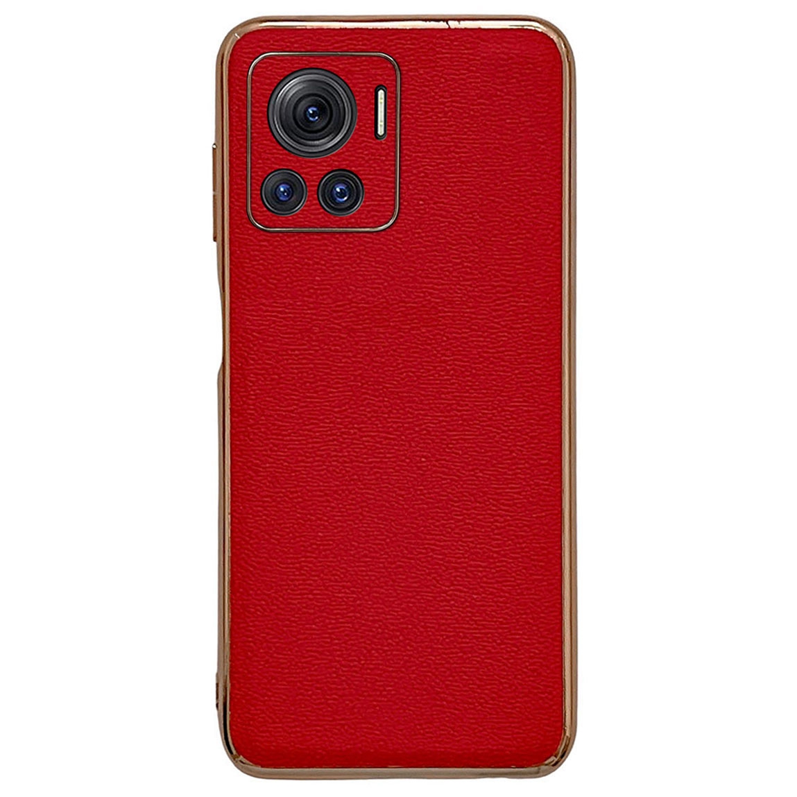 

Luolai -serie Für Motorola Moto X30 Pro 5G / Edge 30 Ultra 5G Elektroplierendes Telefongehäuse Echtes Lederbeschichteter PC+TPU Hybrid -schutzabdeckung - Rot, Motorola Moto X30 Pro 5G