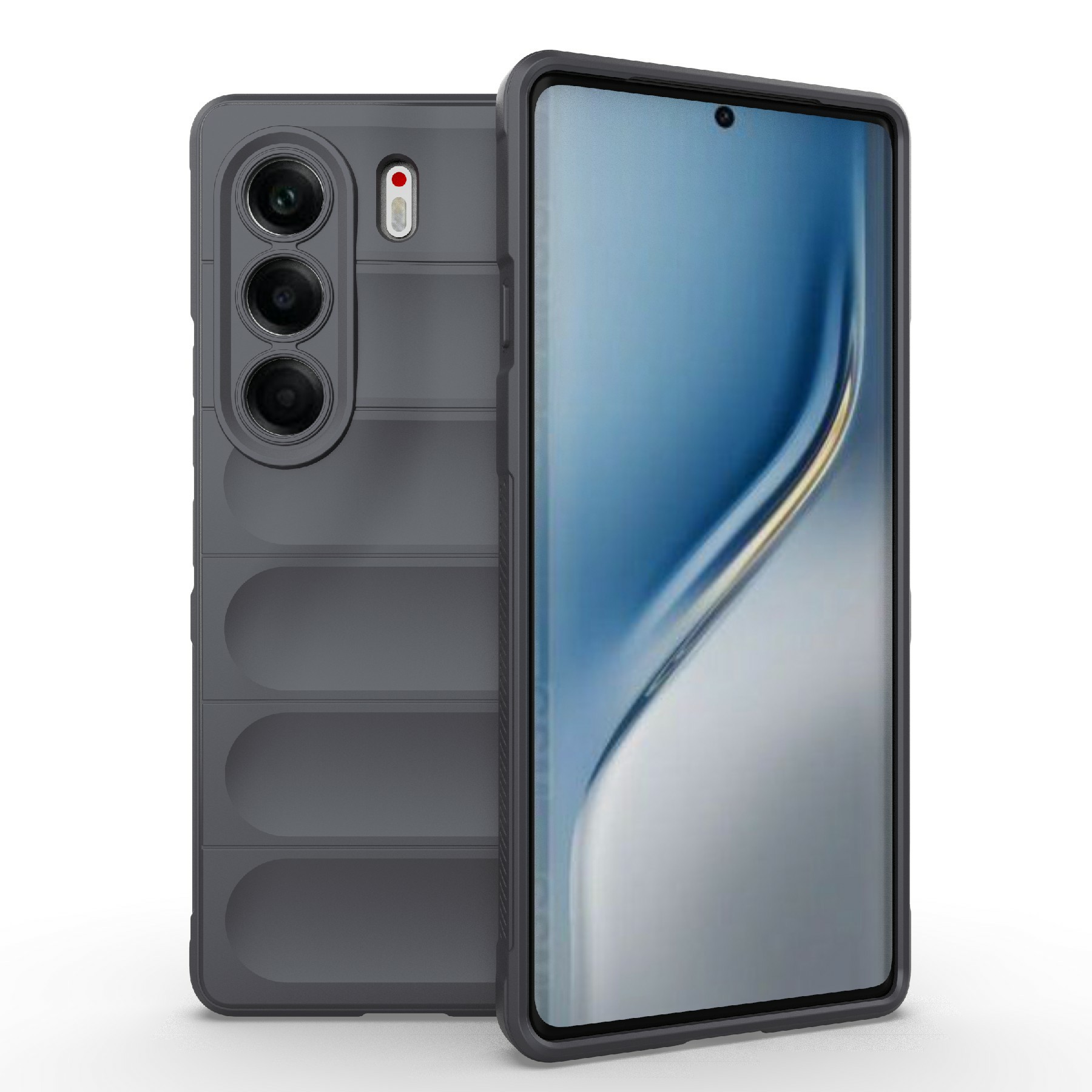 For TECNO Camon 40 Pro 5G Case Anti-Drop Soft TPU Rugged Phone Back Cover - Dark Grey