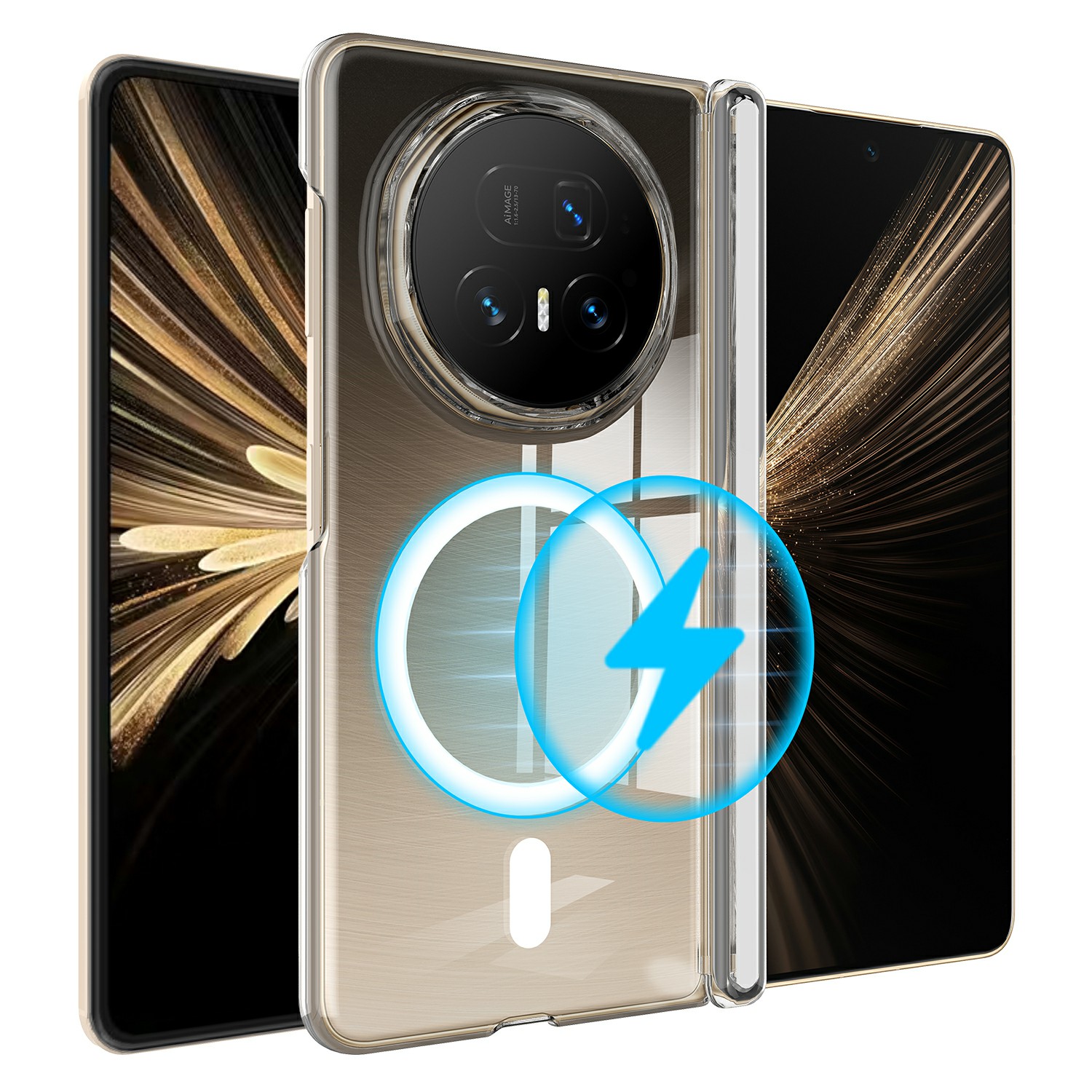 For Honor Magic V5 5G Magnetic Case Magnetic Hinge Protection PC Phone Cover