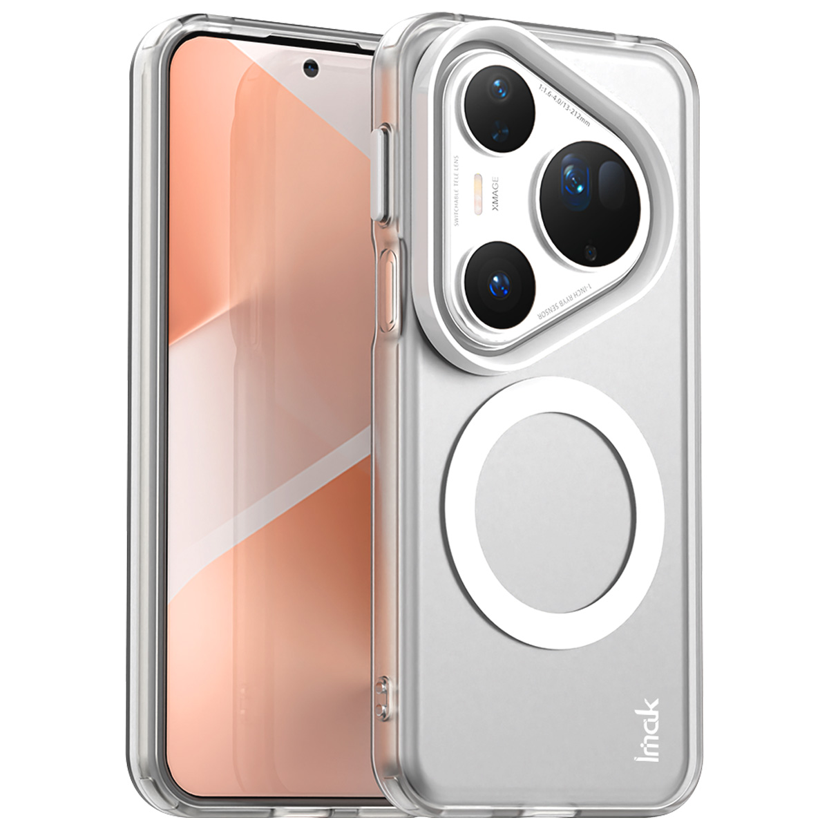 IMAK For Huawei Pura 80 Ultra Magnetic Case PC + TPU Protective Phone Back Cover - White