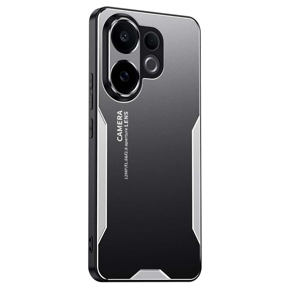 For vivo V60 5G Phone Case Aluminium Alloy TPU PC Back Cover - Silver