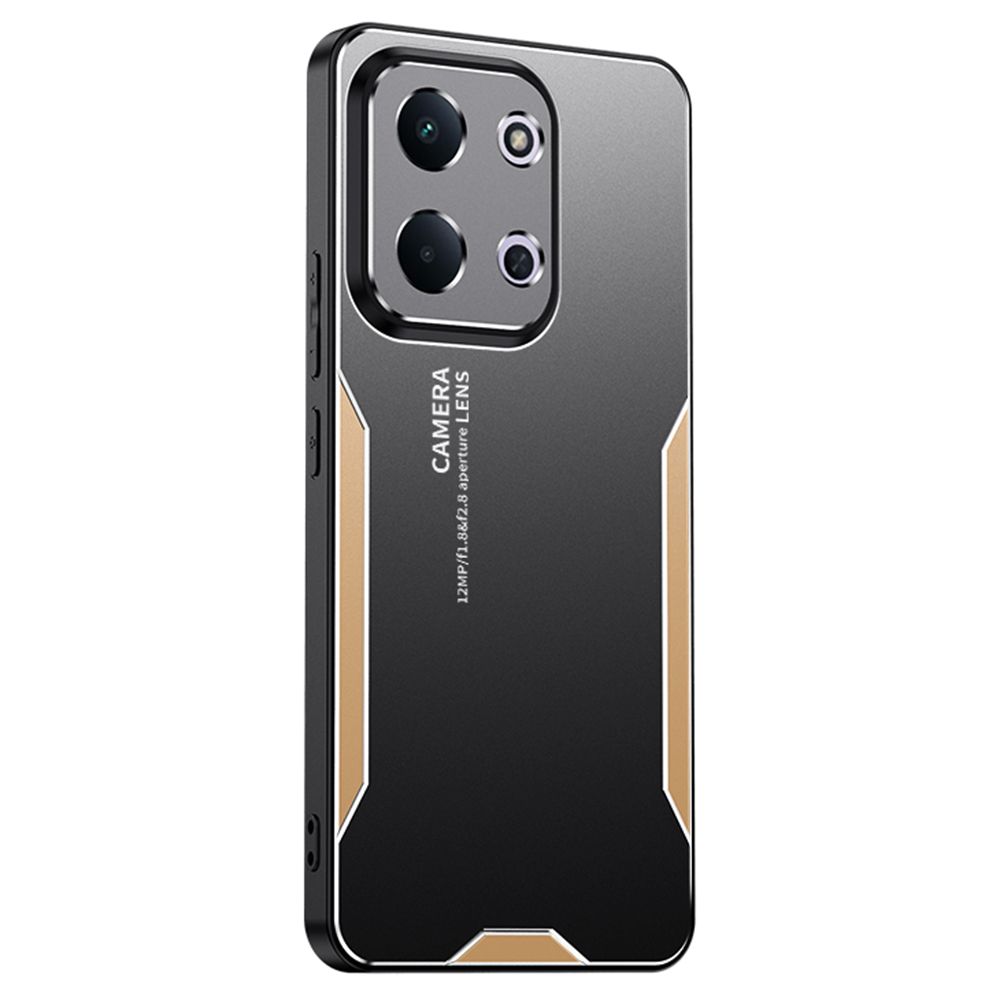 For Xiaomi Redmi 15C 4G (Global) (171mm) / Poco C85 4G (171mm) Phone Case Aluminium Alloy TPU PC Back Cover -  Gold