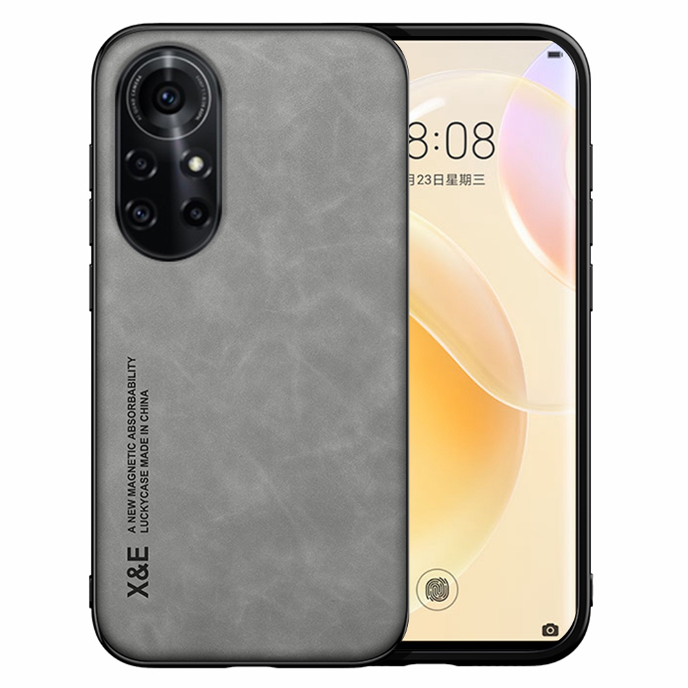 

x & e Stoßdämpfer Hülle Für Huawei Nova 8 Pro 5G PU Lederbeschichtete TPU Hartpc Cover Skin-touch-telefonhülle Integriertes Metallblatt - Grau, Huawei nova 8 Pro 5G