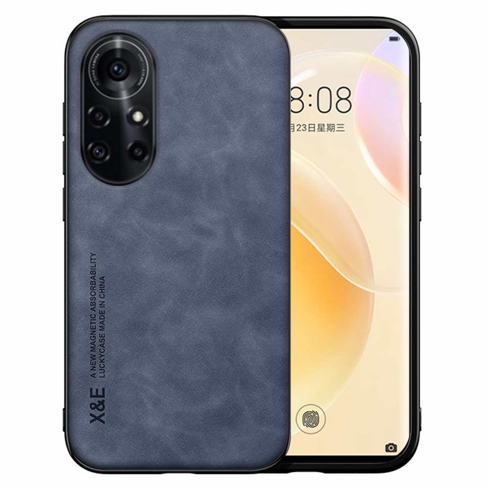

x & e Stoßdämpfer Hülle Für Huawei Nova 8 Pro 5G PU Lederbeschichtete TPU Hartpc Cover Skin-touch-telefonhülle Integriertes Metallblatt - Blau, Huawei nova 8 Pro 5G
