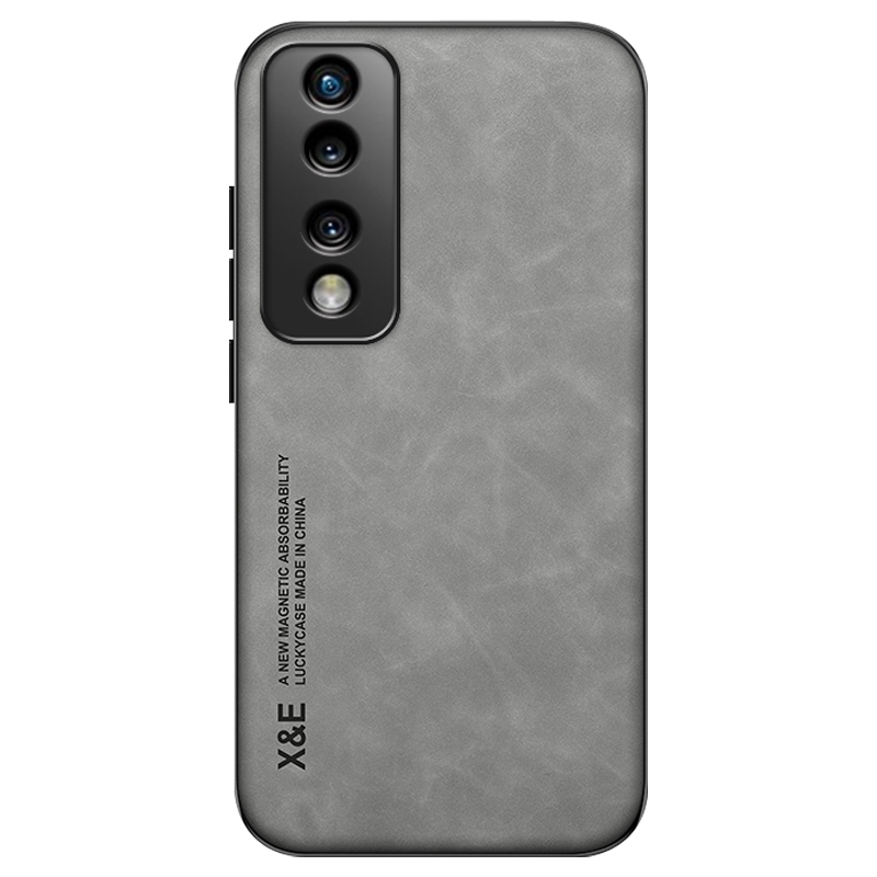 

x & e Stoßdichtung Telefonhülle Für Honor 70 Pro 5G, PU Leder TPU+PC Kratzfestes Haut-touch-telefonabdeckungsabdeckungsblatt - Grau, Honor 70 Pro 5G