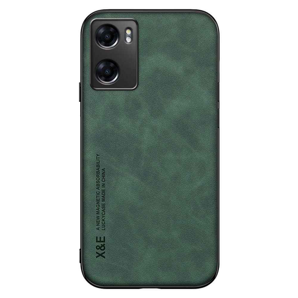 

x & e Telefon Zurück-hülle Für Oppo A57 4G, Hauttouch Pu-lederbeschichteter TPU+PC Schockfein - Grün, Oppo A57 4G