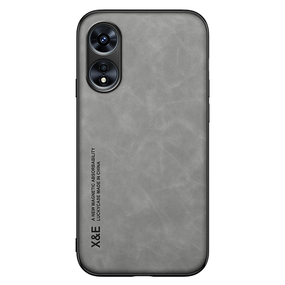 

x & e Skin-touch-telefonhülle Für Oppo A97 5G PU Leder TPU Hartes Pc-hülle Schockdelie Telefonabdeckung - Grau, Oppo A97 5G