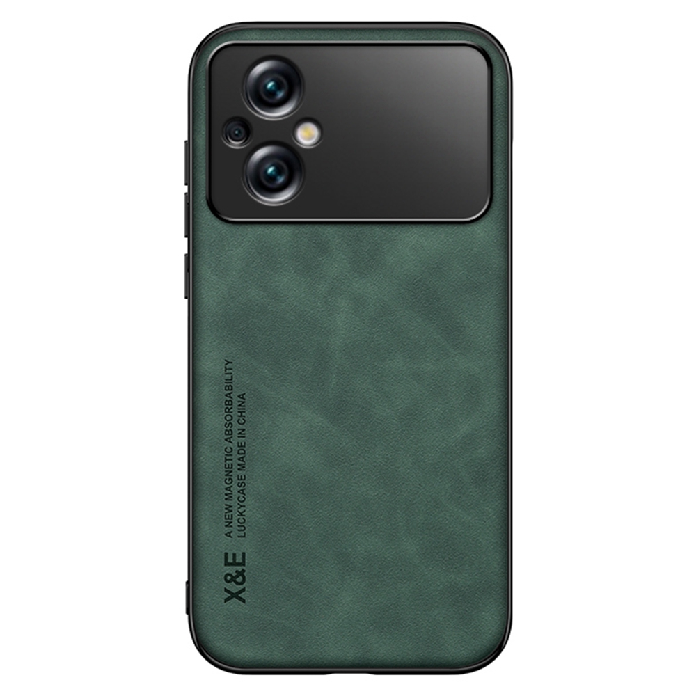 

x & e Schutzschlugkoffer Für Xiaomi Poco M5 5G PU Lederbeschichtete Tpu+pc-abdeckung Hauttouch Telefonbehörde Eingebautes Metallblatt - Grün, Xiaomi Poco M5 4G