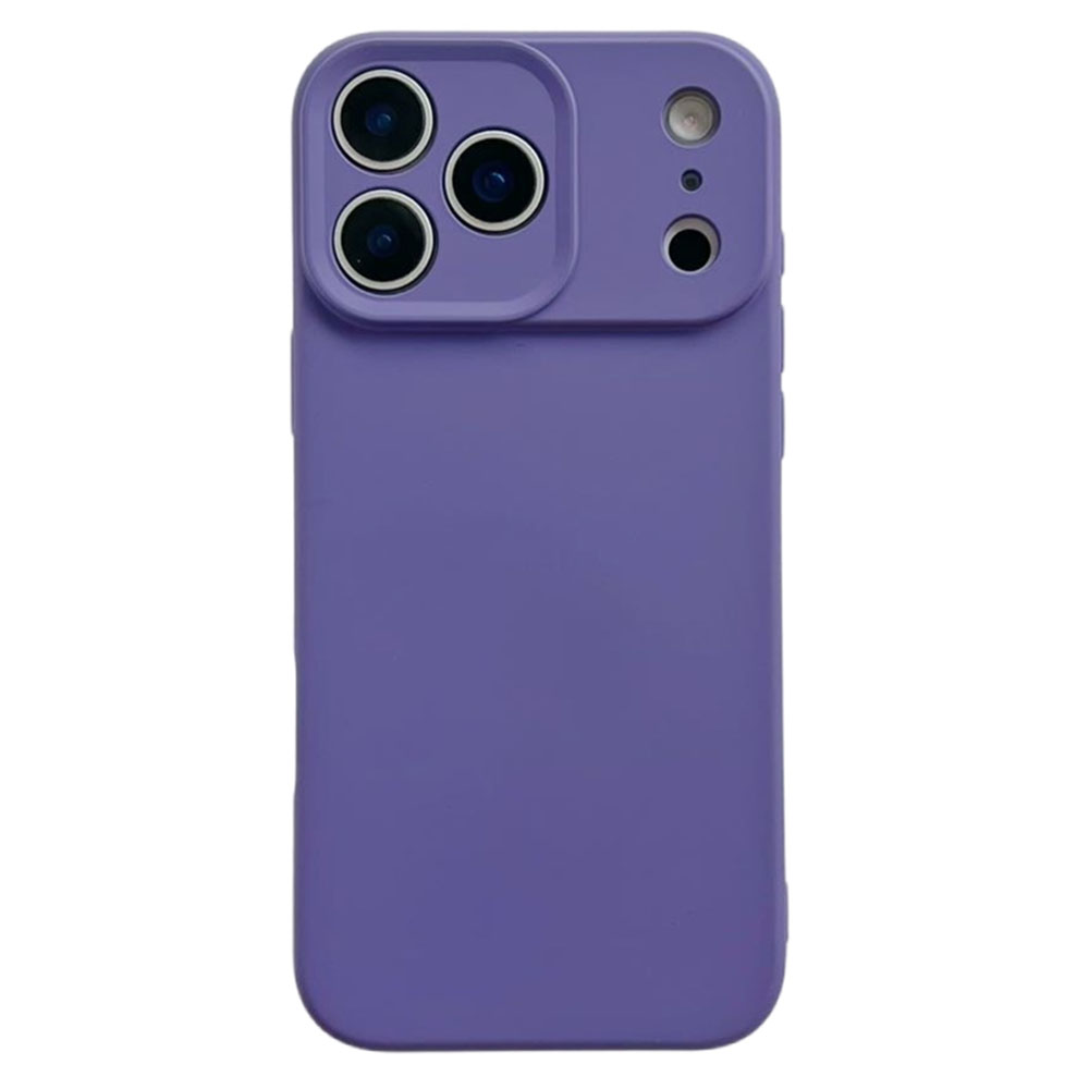 For iPhone 17 Pro Max Case Minimalist Solid Color Anti-scratch TPU Phone Cover with Soft Lining - Dark Purple