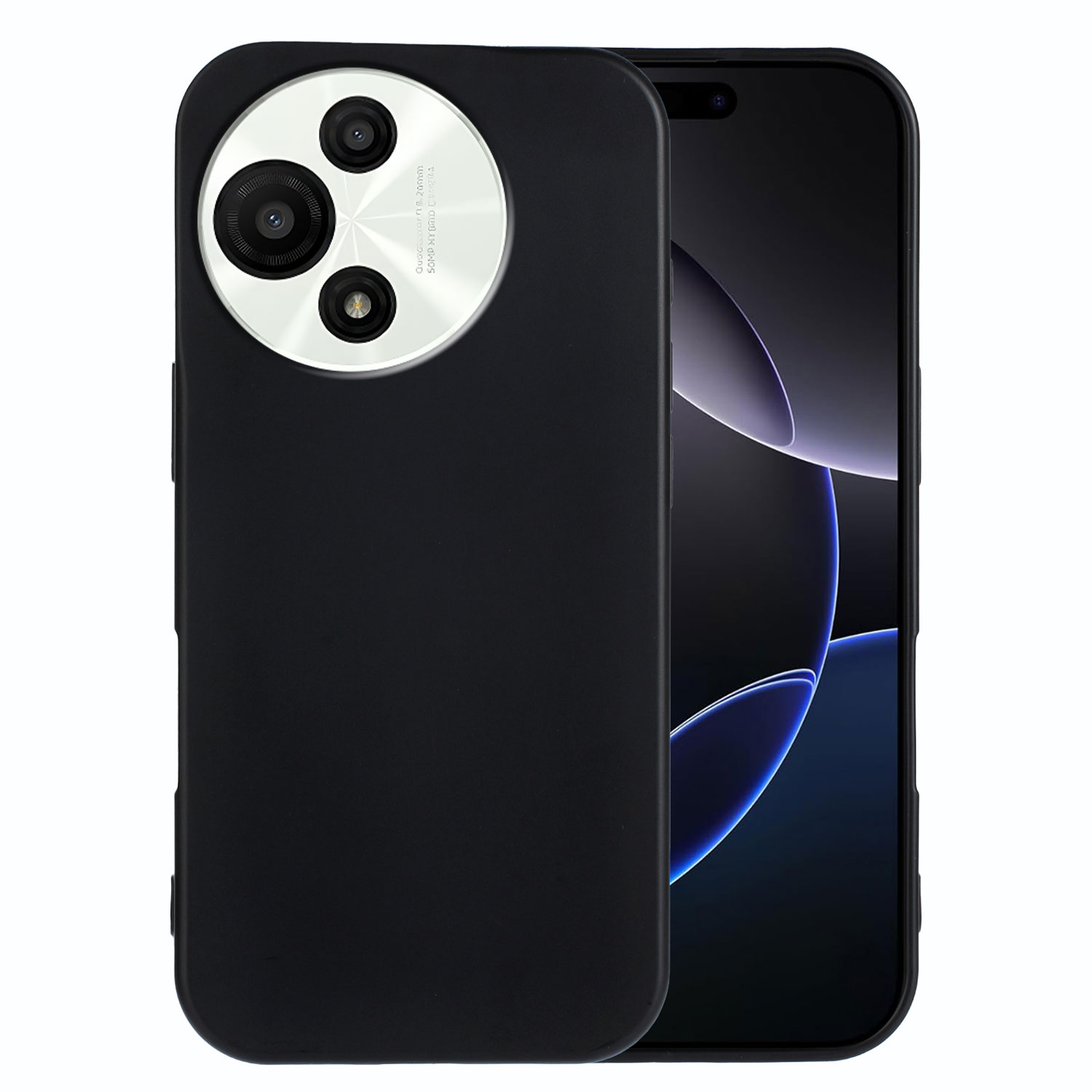 For TCL 60 SE NxtPaper 5G TPU Case Soft Matte Anti-fingerprint Phone Back Cover - Black