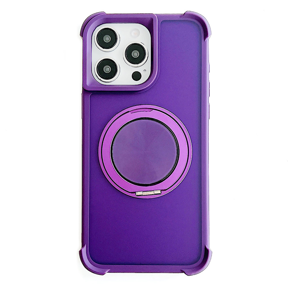For iPhone 14 Pro Case Compatible with MagSafe CD Vein Kickstand TPU + PC Phone Cover - Purple