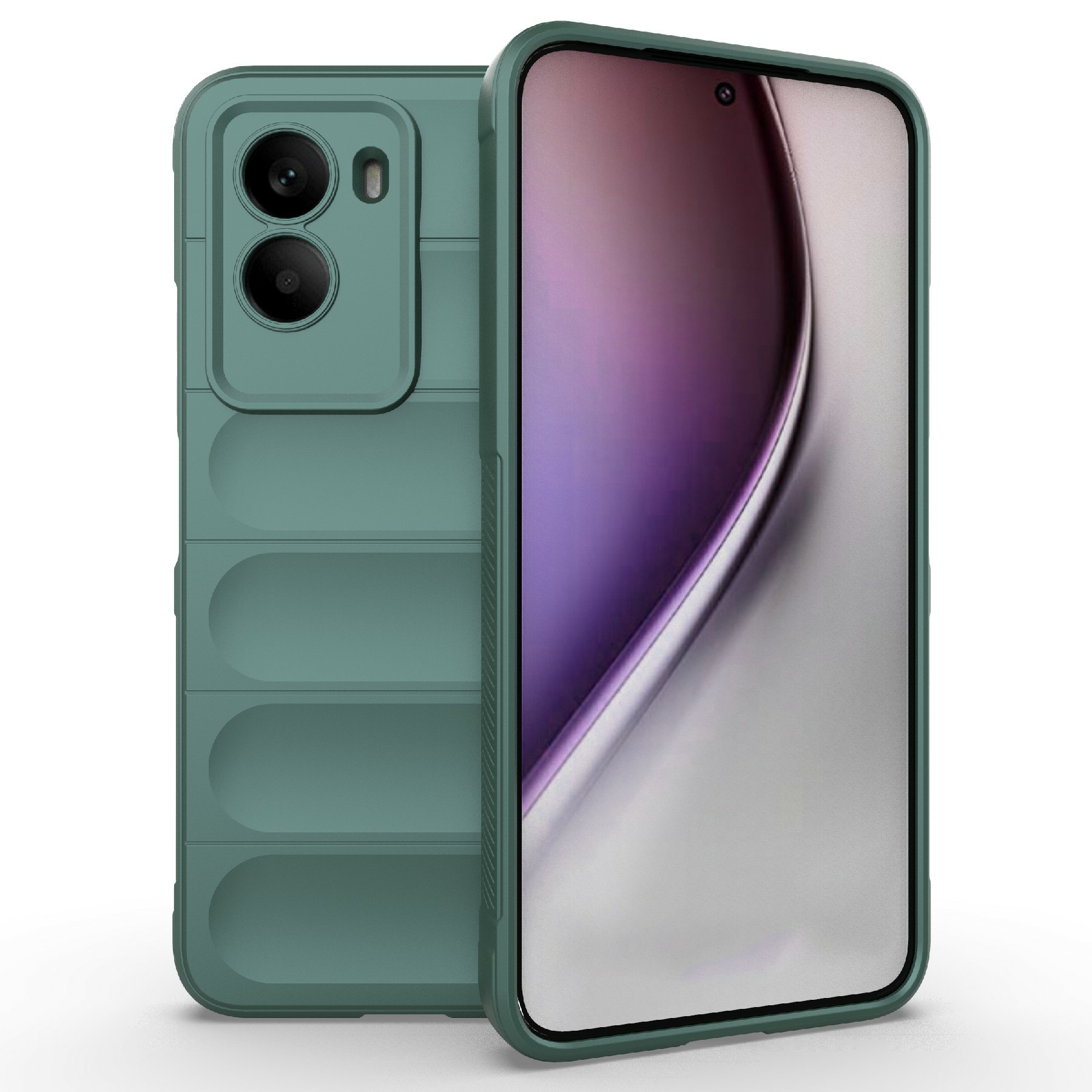 For Xiaomi Poco M7 4G (169mm)  /  Poco M7 Plus 5G Case Anti-Drop Soft TPU Rugged Phone Back Cover - Green