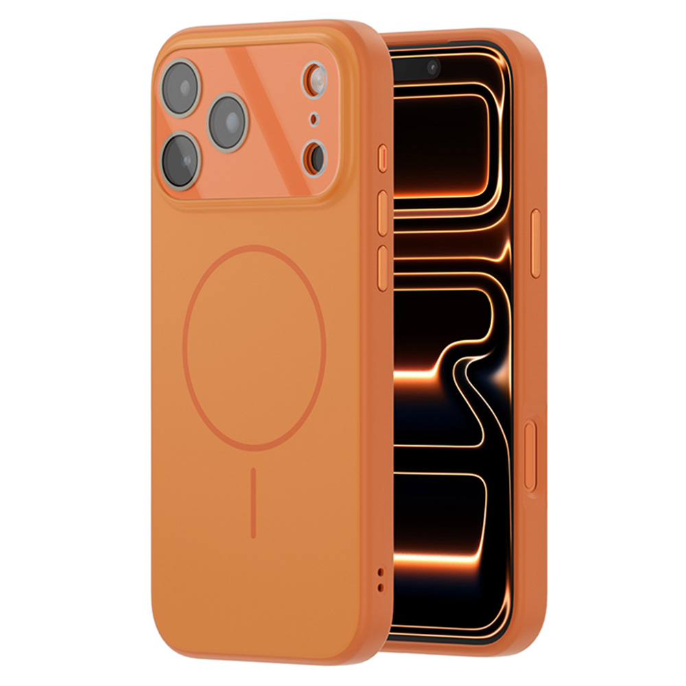 For iPhone 17 Pro Case Compatible with MagSafe TPU + PC Precise Coutout Phone Cover - Orange