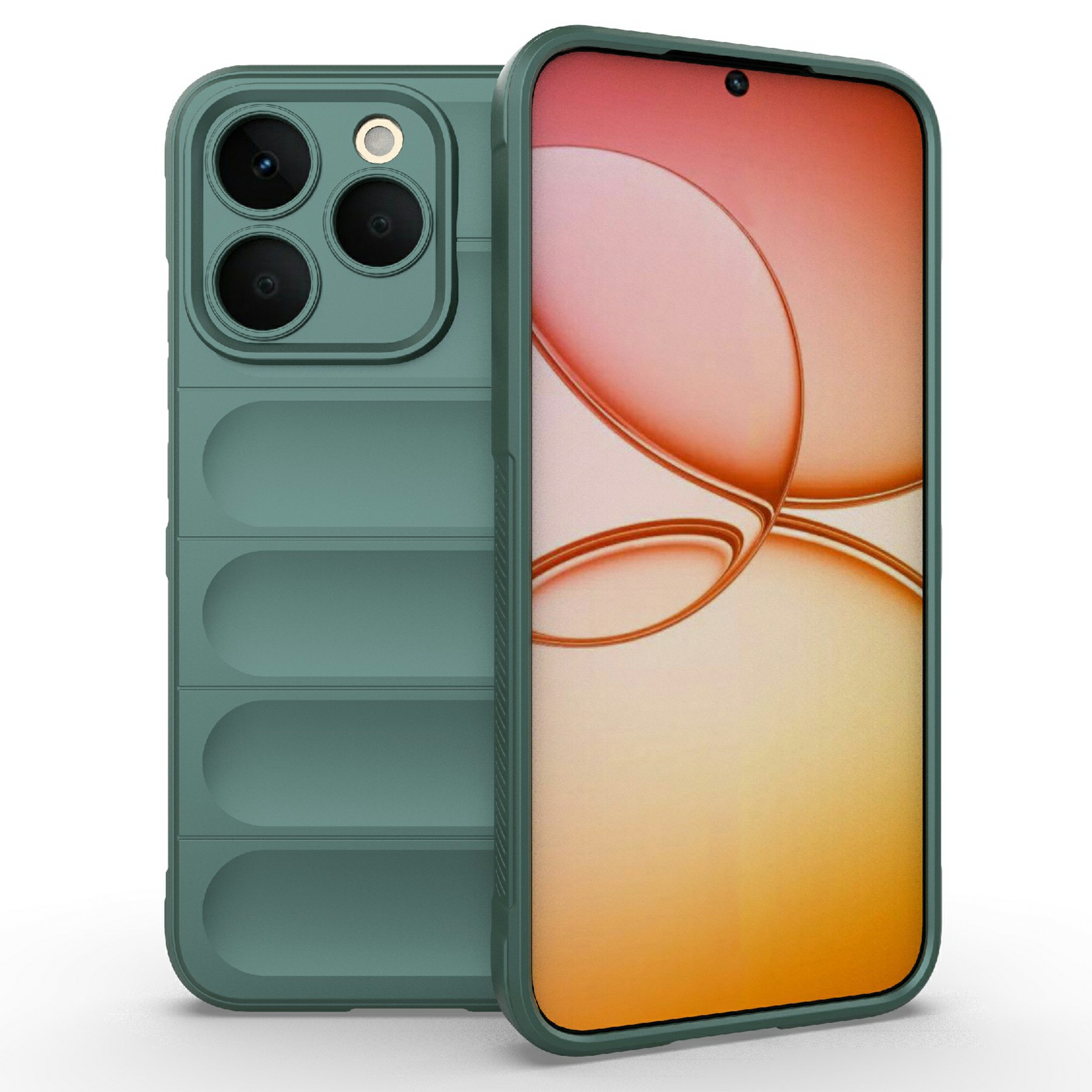 For Realme 15T 5G Case Anti-Drop Soft TPU Rugged Phone Back Cover - Green