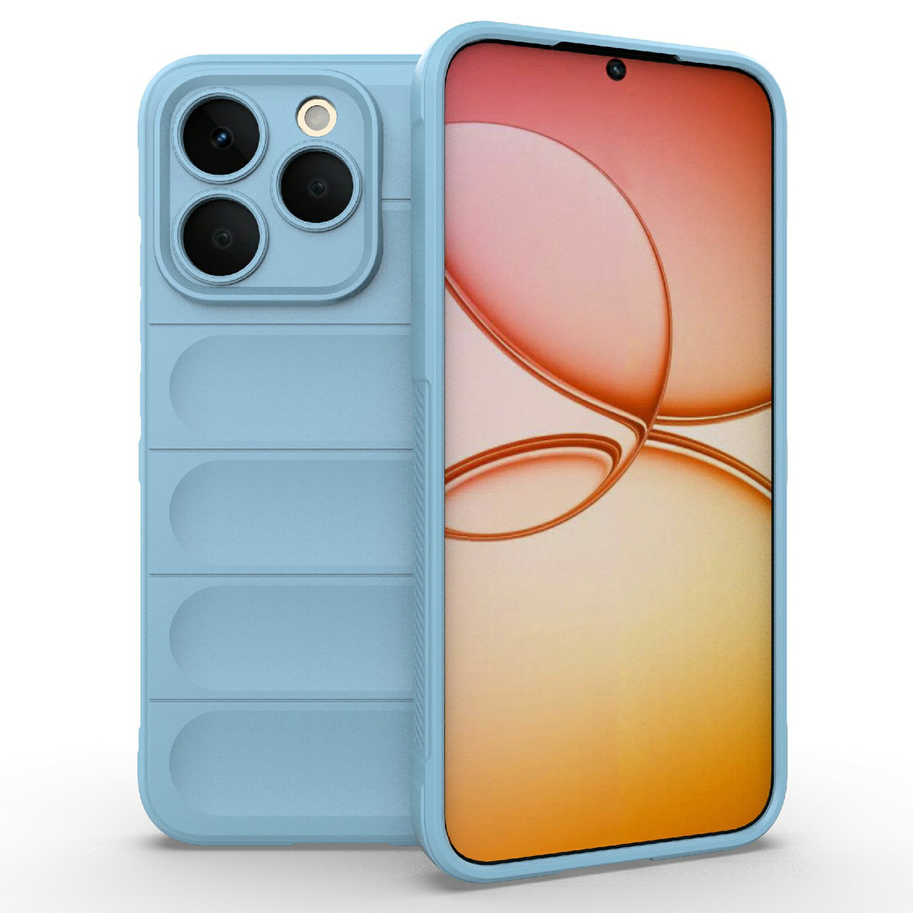 For Realme 15T 5G Case Anti-Drop Soft TPU Rugged Phone Back Cover - Baby Blue