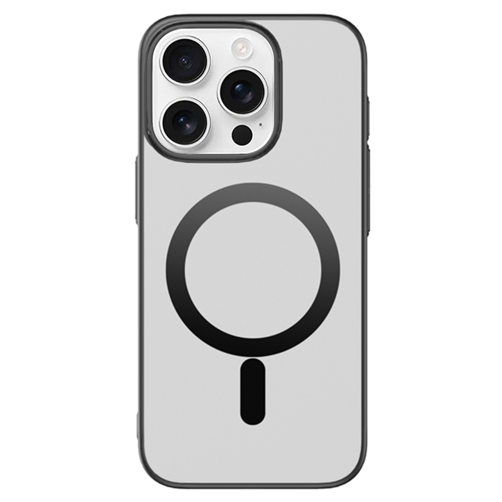 For iPhone 16 Pro Case Compatible with MagSafe Nano-Molecular Coating PC + TPU Phone Cover - Black