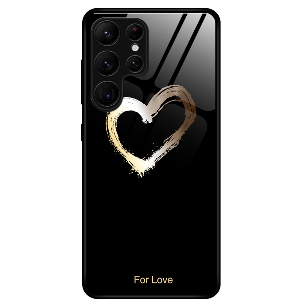 

Для Samsung Galaxy S23 Ultra 5G Tpu+пк+стильная Чехла Для Паттерна - Ради Любви / Черный, Galaxy S23 Ultra
