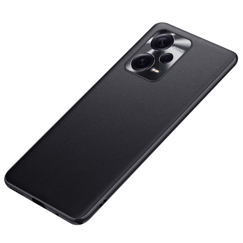 

Für Xiaomi Redmi Note 12 Pro + 5G Schockdes PU -leder -beschichtete TPU + PC Hybrid -hülle Schutz Telefonabdeckung - Schwarz, Xiaomi Redmi Note 12 Pro+ 5G